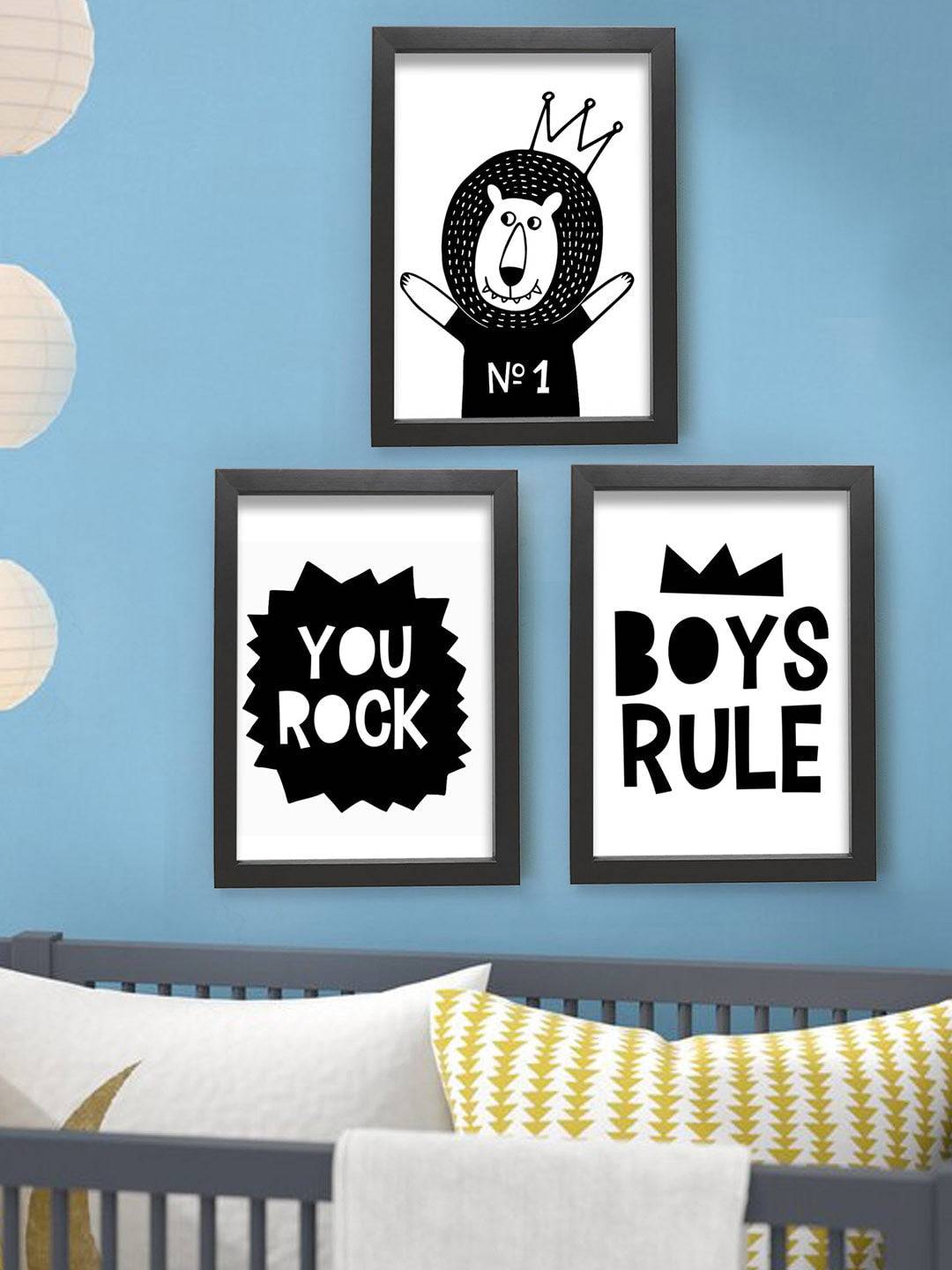 Set Of 3 Quotes Printed Framed Wall Art