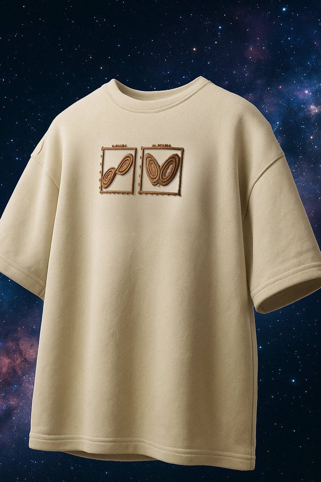 Butterfly Swanwhite Oversized Puff Printed Exclusive T-shirt