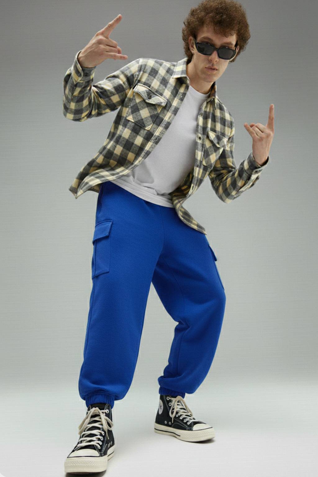 Skydiver Solid Baggy Fit Cargo Joggers