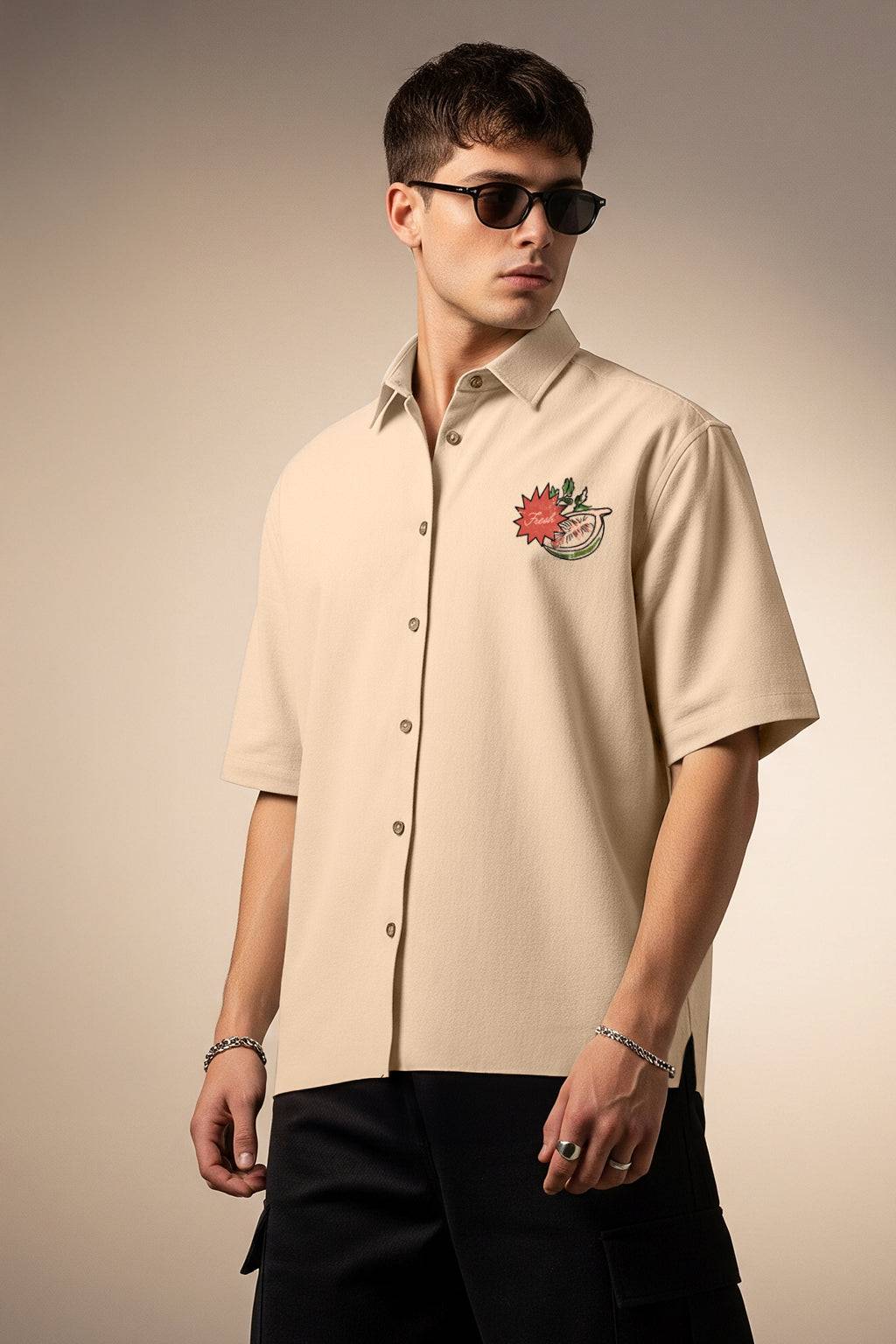 Organics Swanwhite Oversized Printed Exclusive Shirt