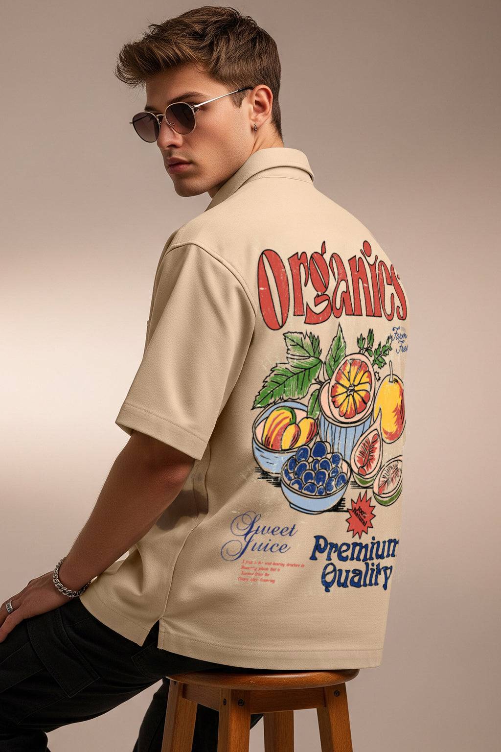 Organics Swanwhite Oversized Printed Exclusive Shirt