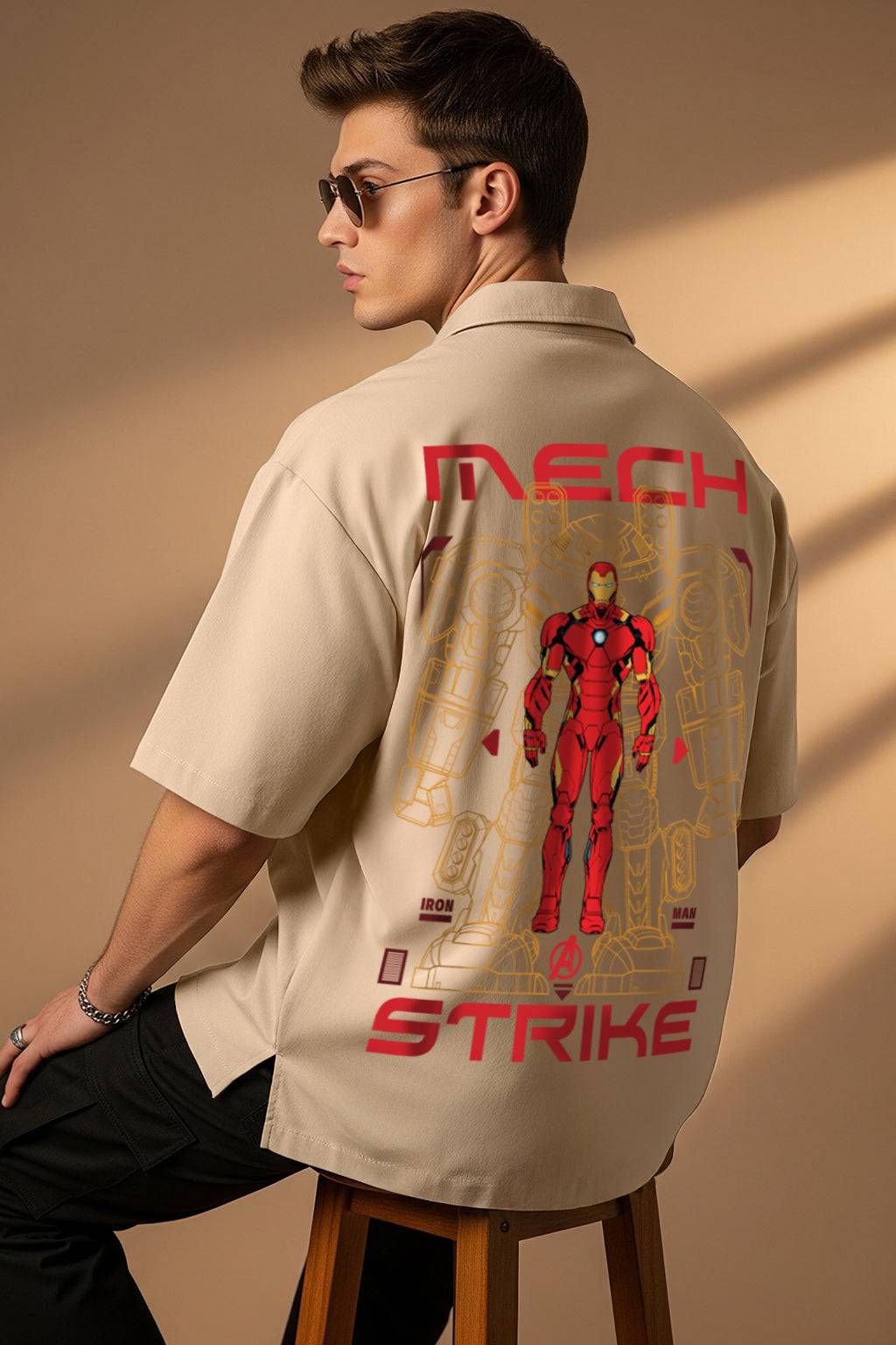 Iron Man Swanwhite Oversized Printed Exclusive Shirt