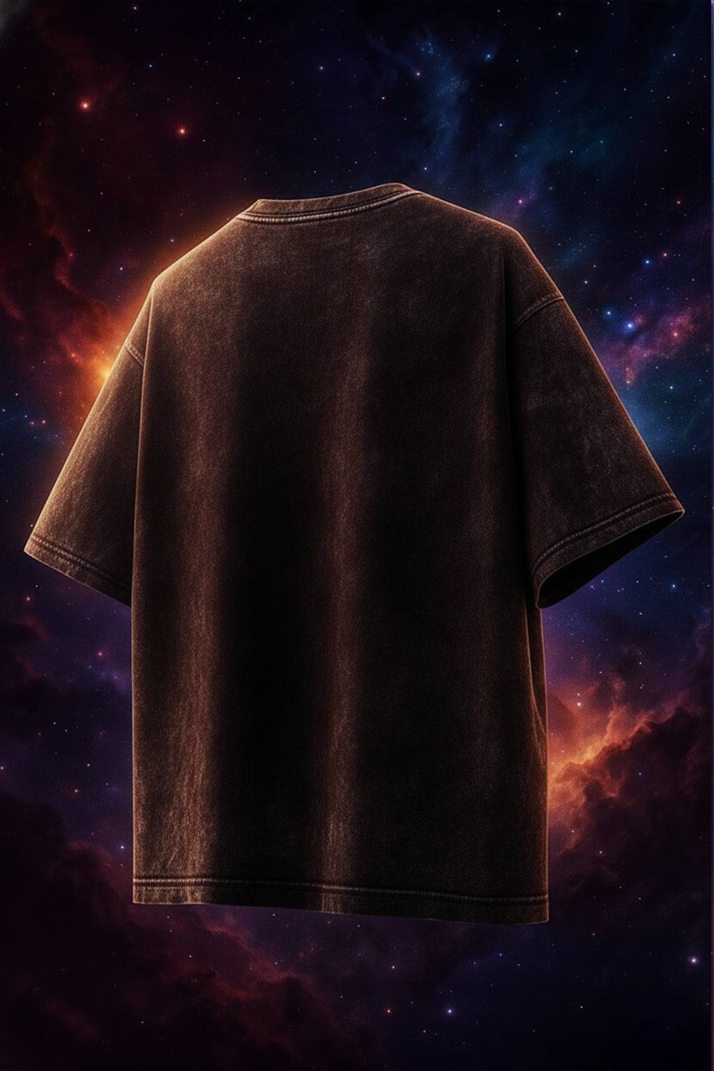 Brown Plain Oversized Acid Washed Exclusive T-shirt