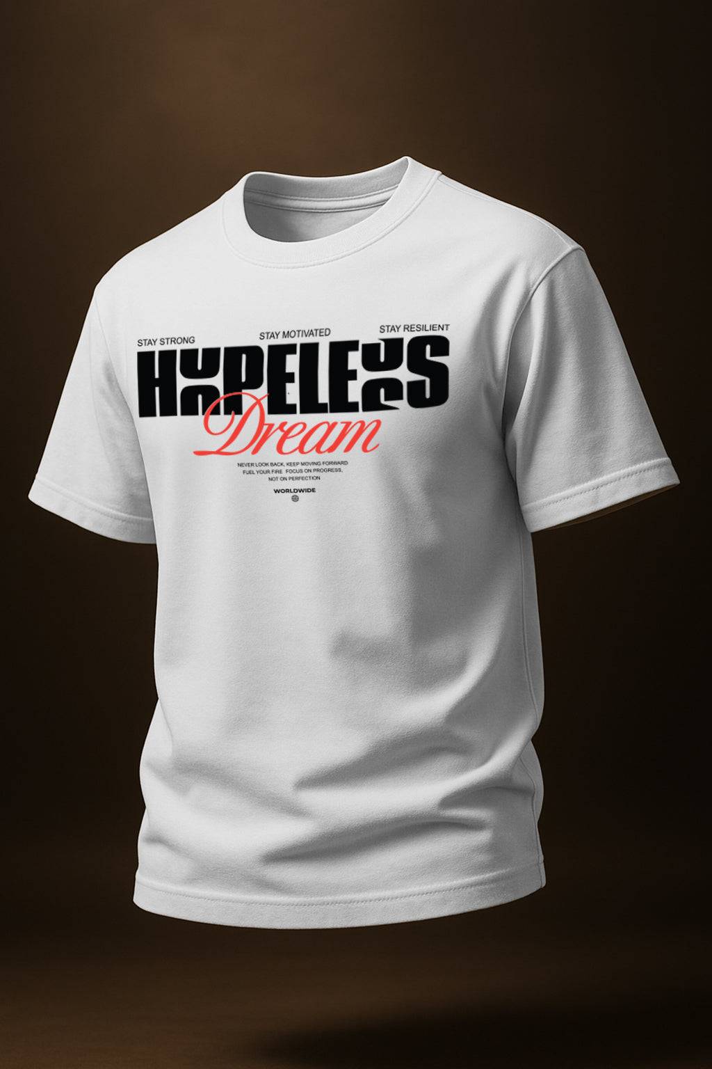 Hopeless White Regular Fit Printed T-shirt