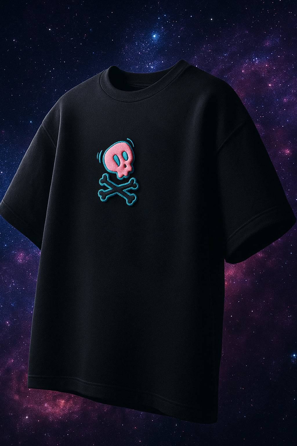 Wild Thing Black Oversized Puff Printed Exclusive T-shirt