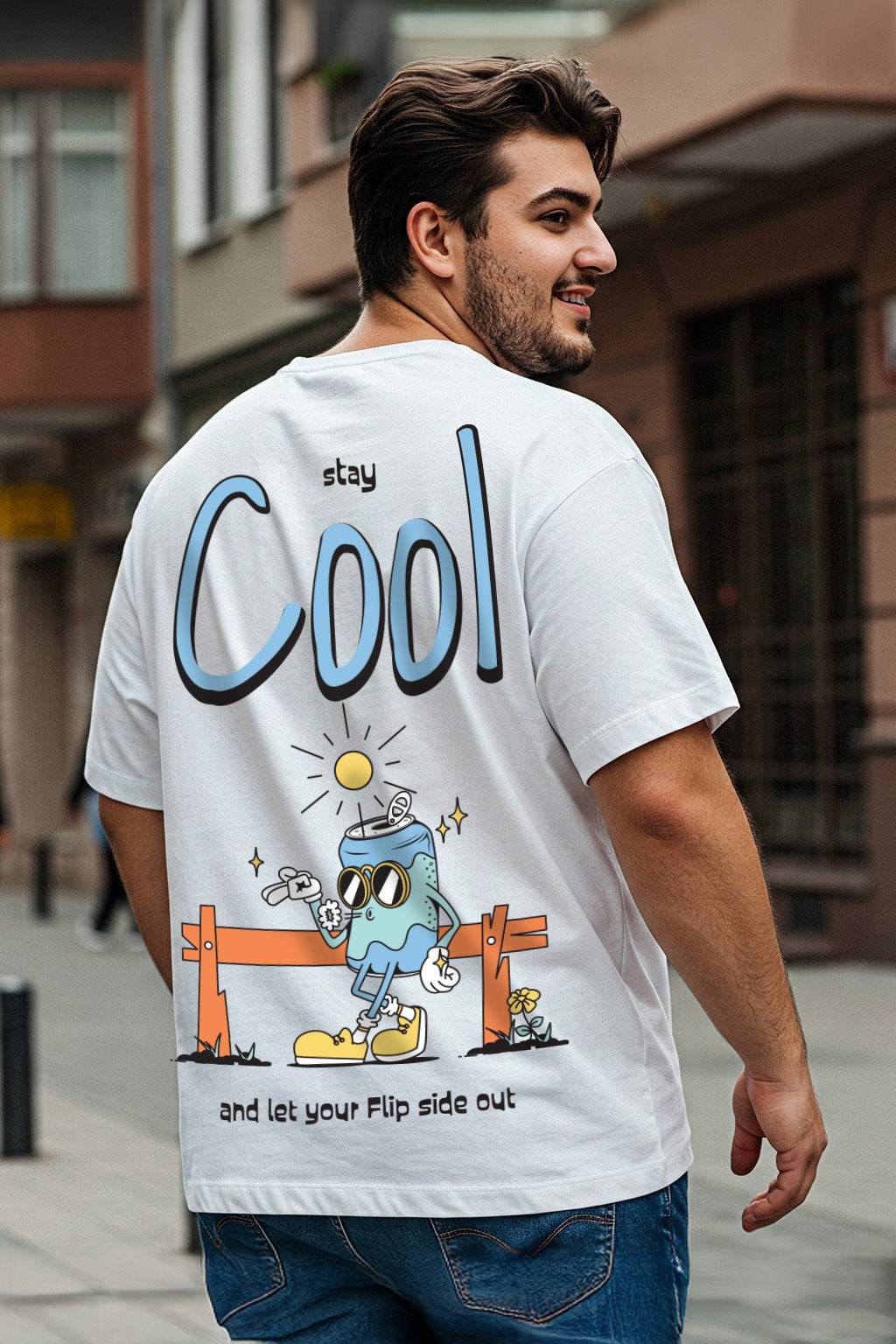Stay Cool Graphic Printed Plus Size T-shirt