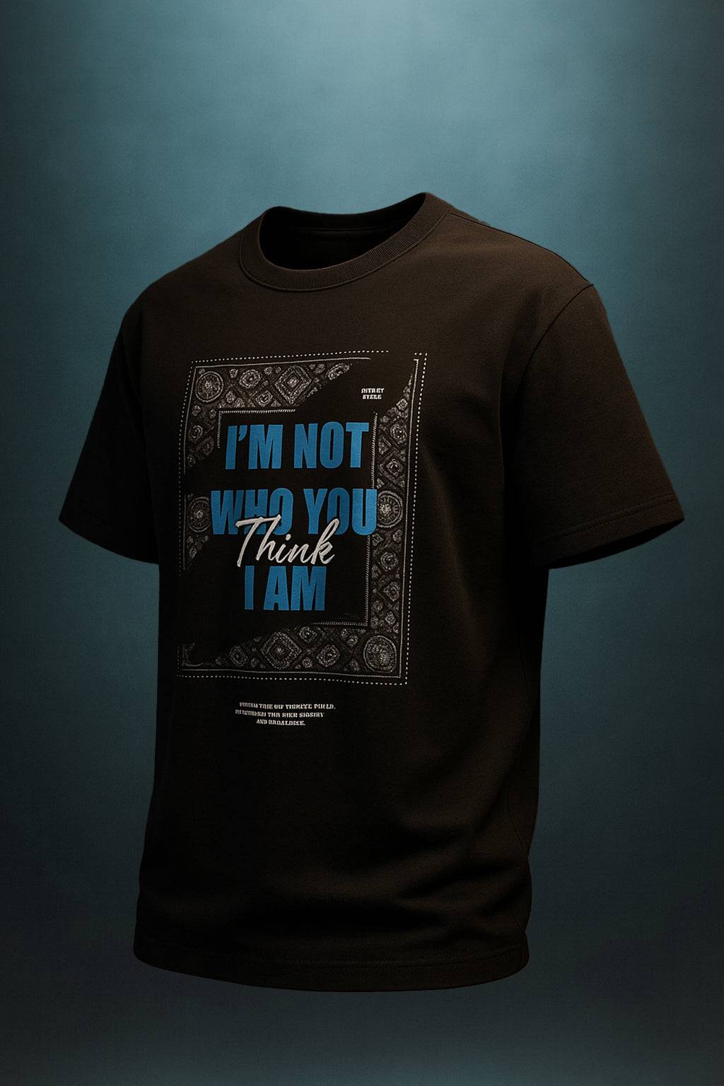 Who You Think Black Regular Fit Printed T-shirt