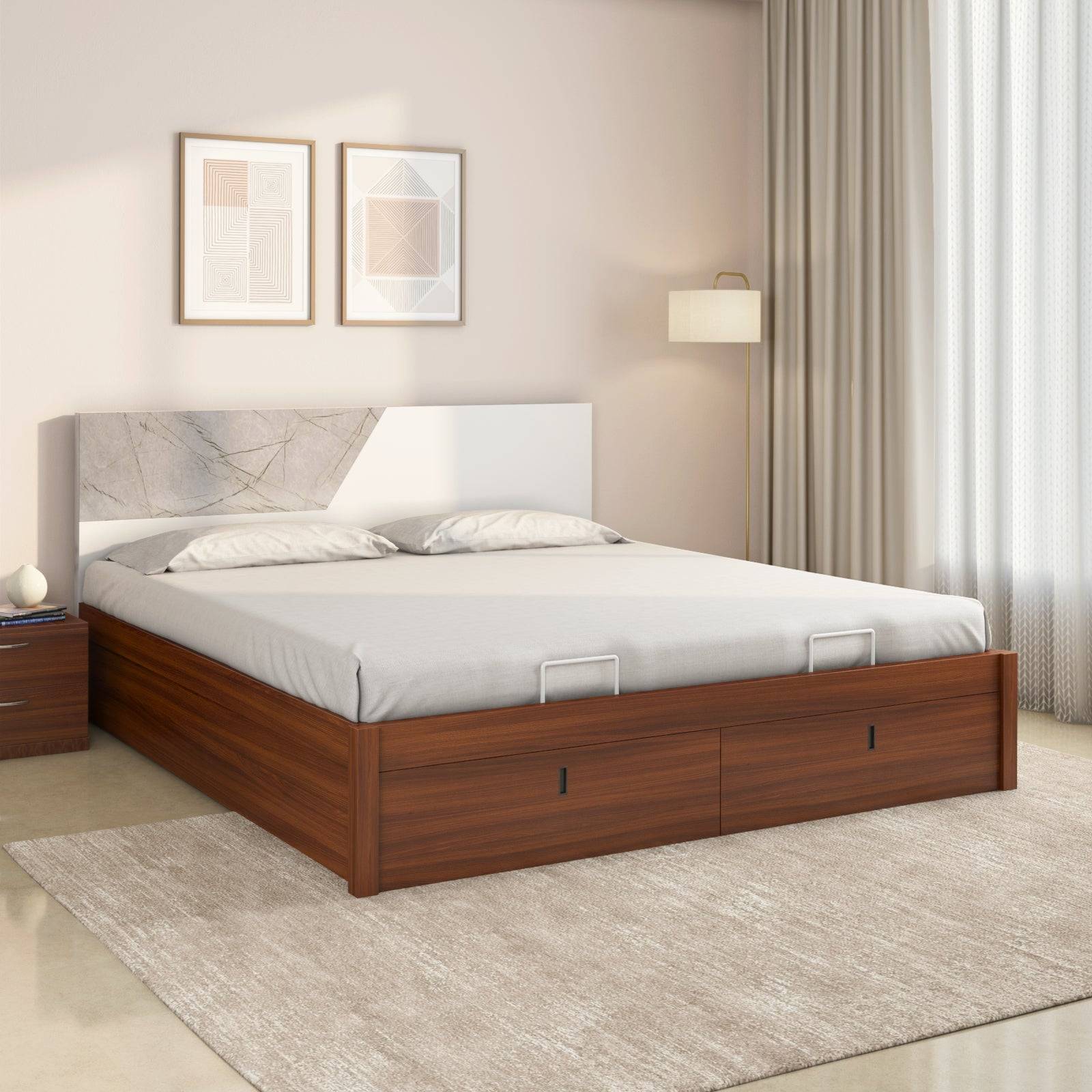 Asta Premier Bed with Hydraulic Storage (Walnut)