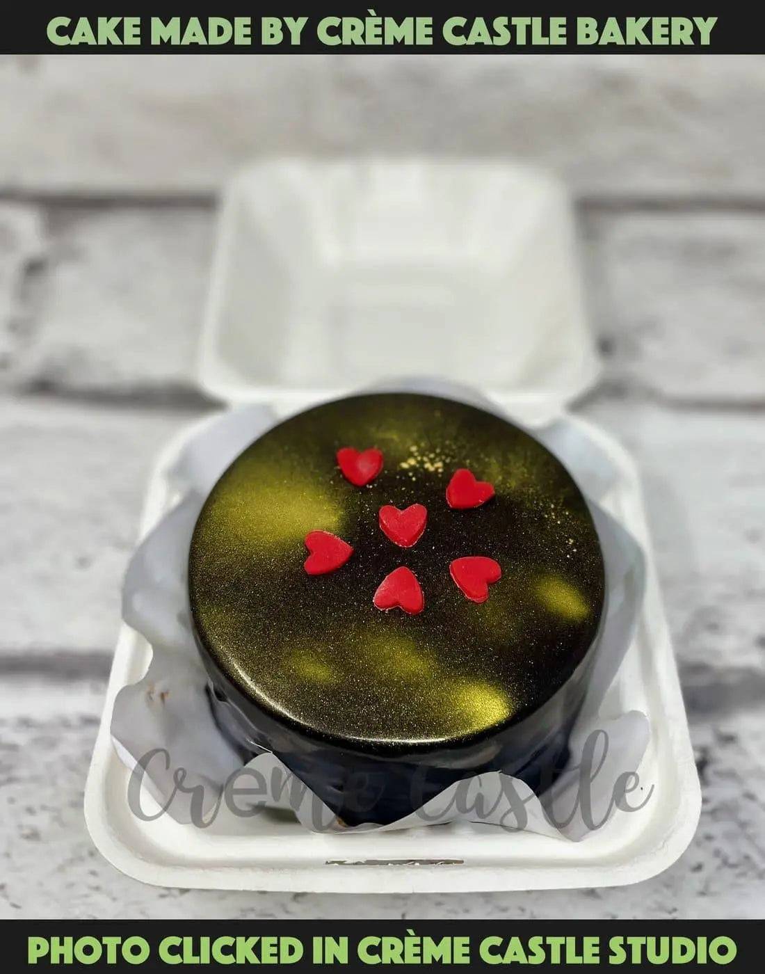 Gold Chocolate Bento Cake