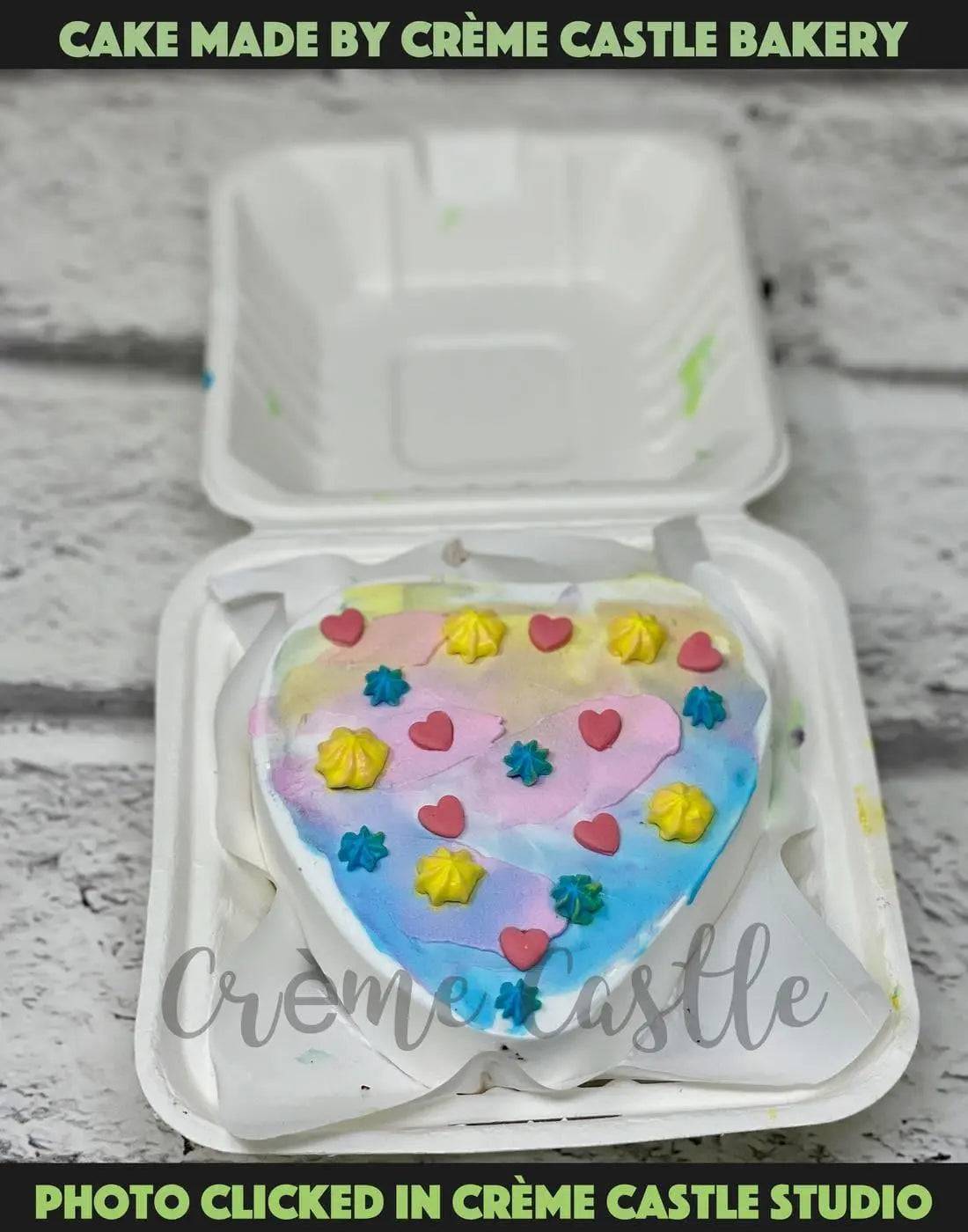 Heart Pastel Bento Cake