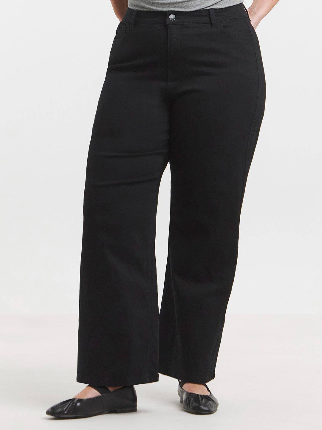 Kotty Women Wide Leg High-Rise Stretchable Denim Jeans