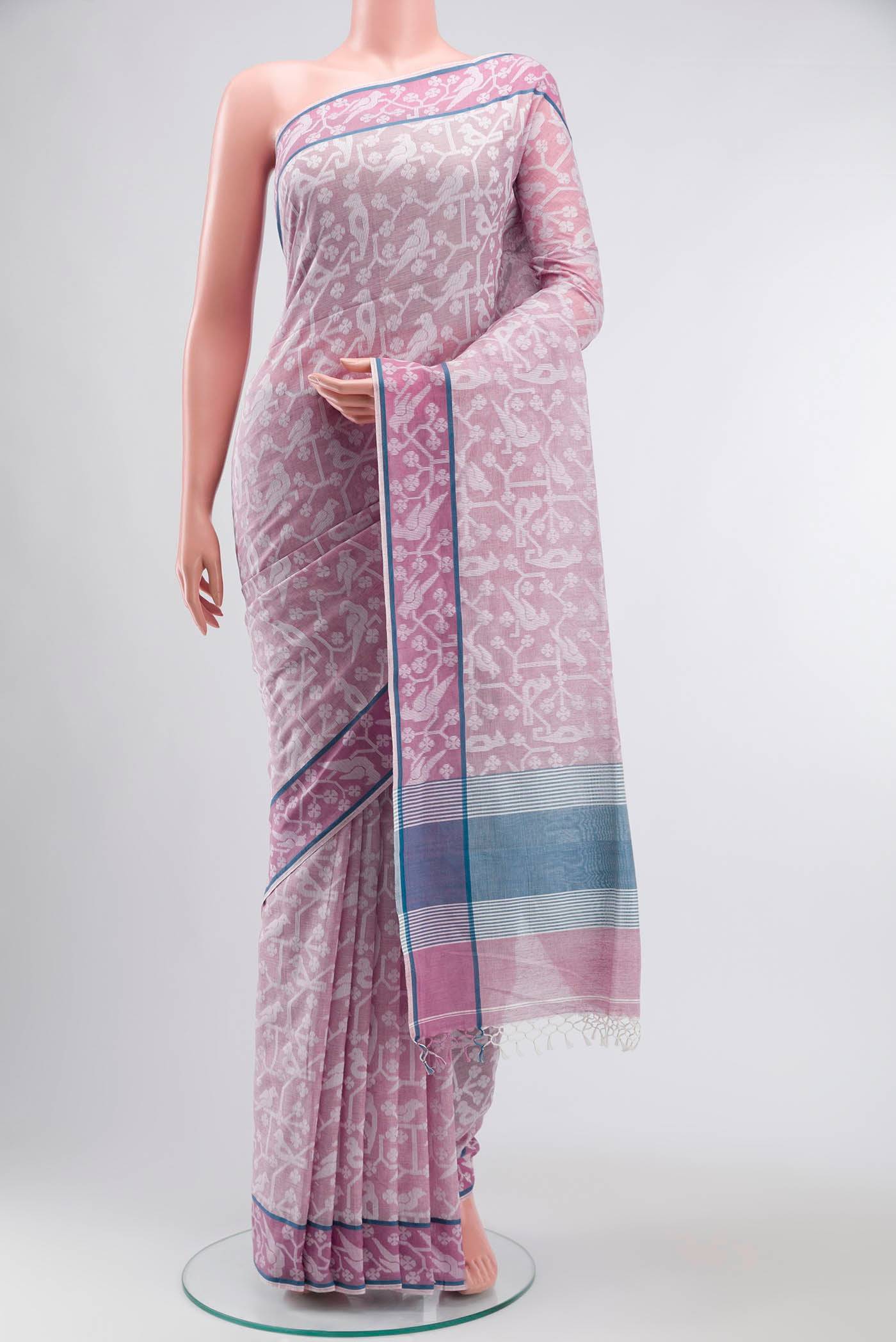 Jamini-Light Pink Bengal Cotton Saree Buy at ₹3410