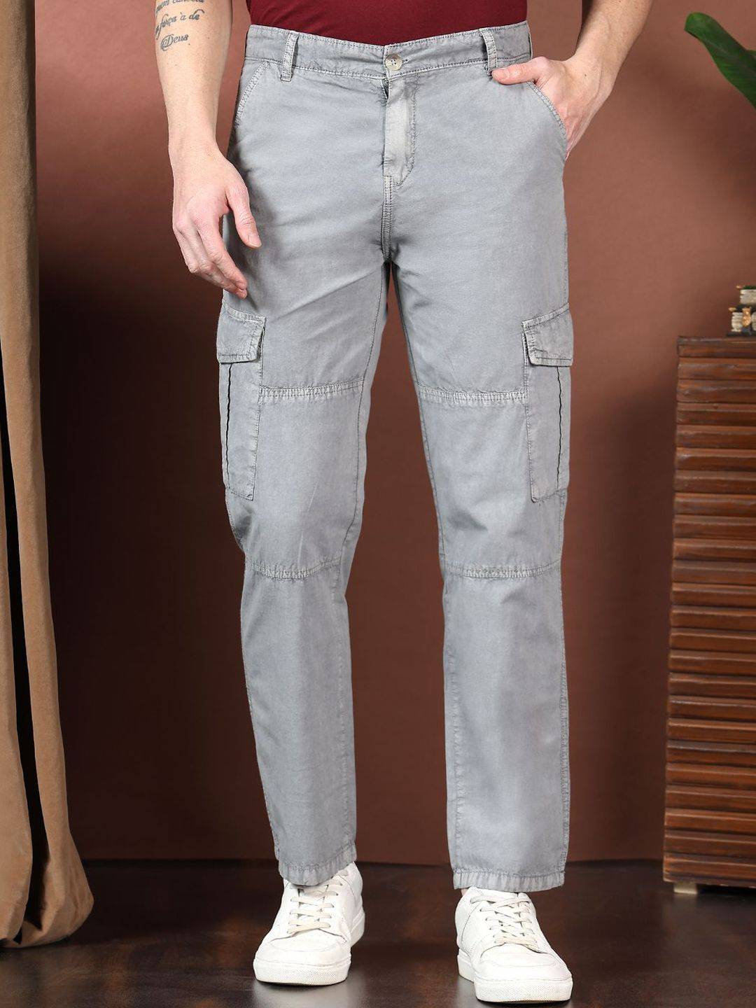 Kotty Men Relaxed Easy Wash Cargos Trousers