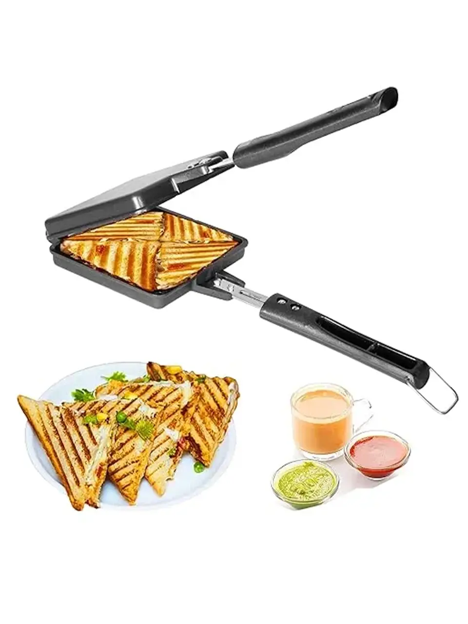 Blluex 4 Cuts Non-Stick Grill Sandwich Maker Buy @ ₹725