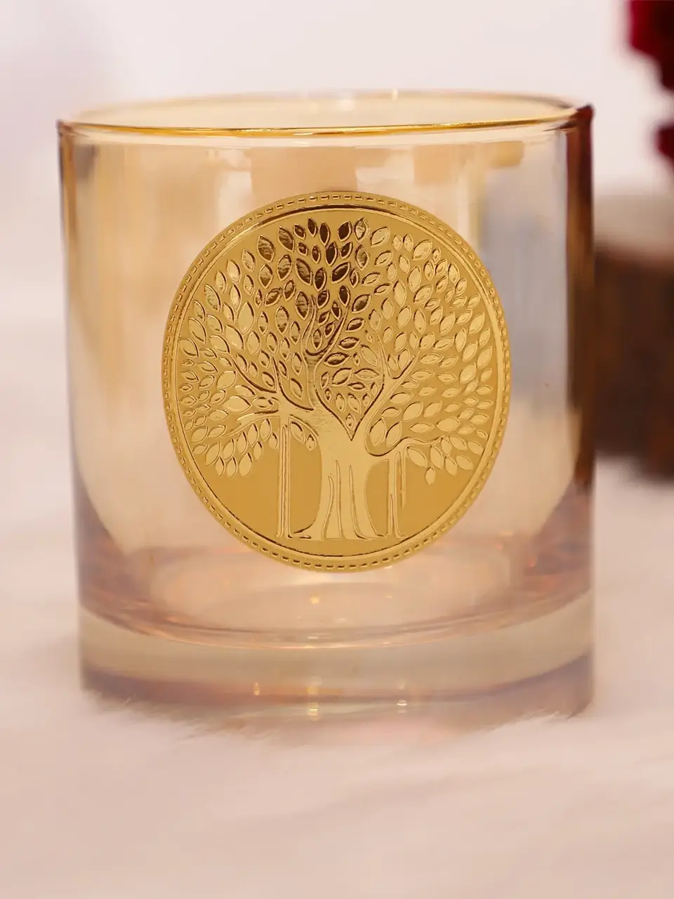 Blluex Amber Gold Engraved Whiskey Glasses Buy @ ₹2120