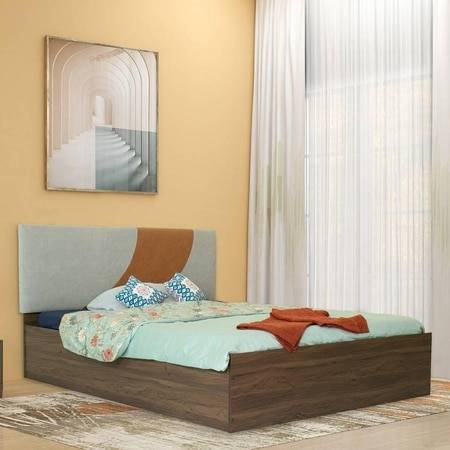 Ashtanga Bed With Premium Leatherette Fabric And Box Storage Queen Bed
