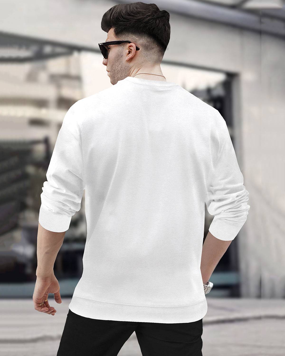 Mens Round Neck Full Sleeve Plain T-shirts (Pack Of 3)