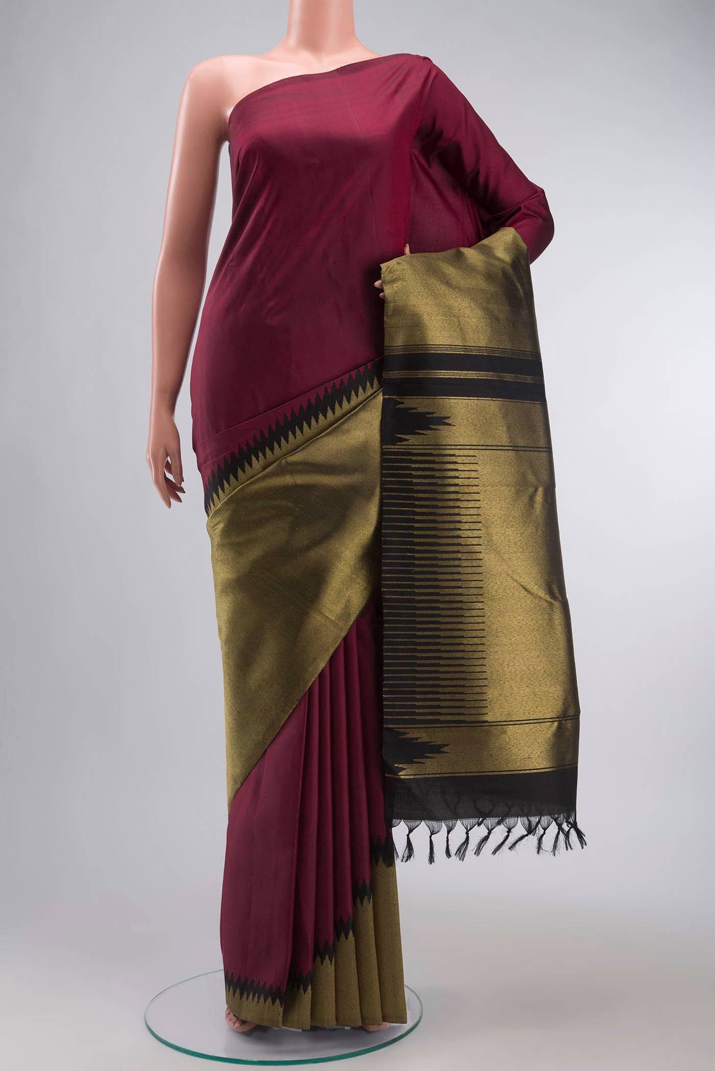 Maroon Kanchipuram Silk Saree Buy at ₹34155