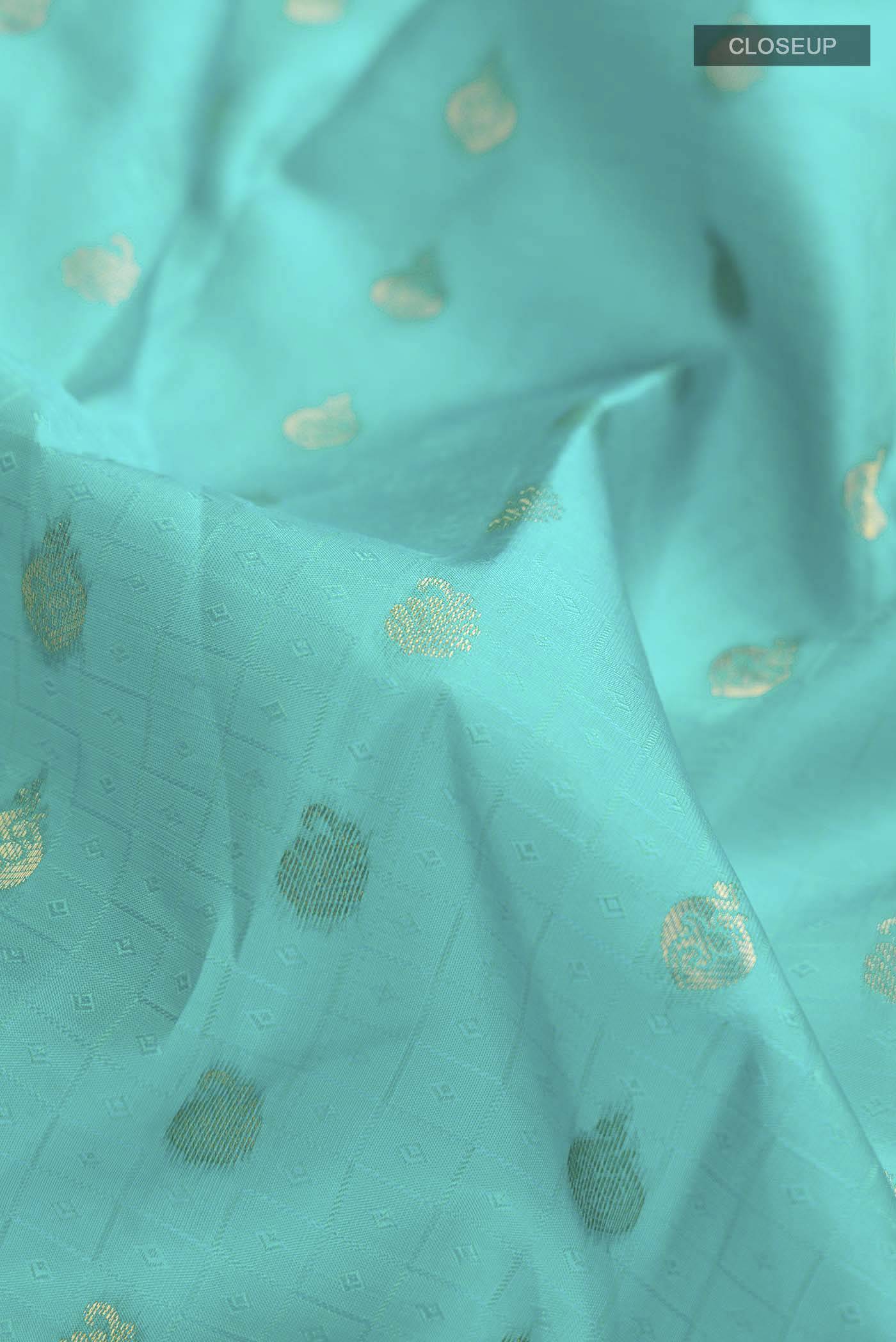 Turquoise Kanchipuram Silk Saree Buy at ₹10005