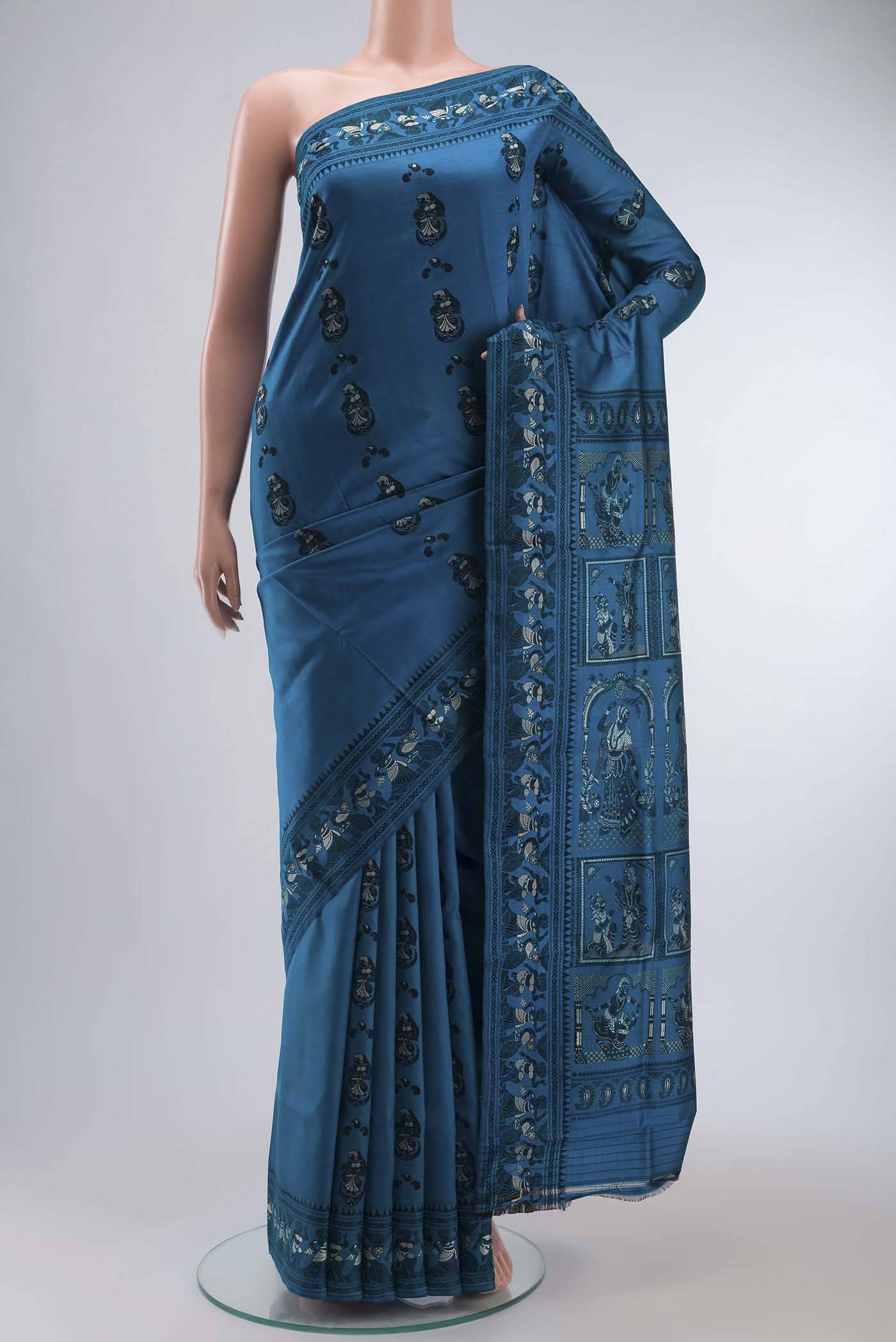 Blue Baluchari Silk Saree Buy at ₹14589
