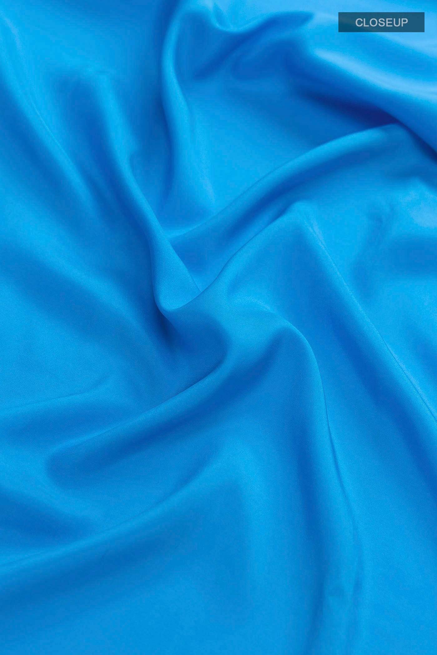 Pure Silk Pure Zari Blue Mysore Crepe Saree Buy at ₹19853