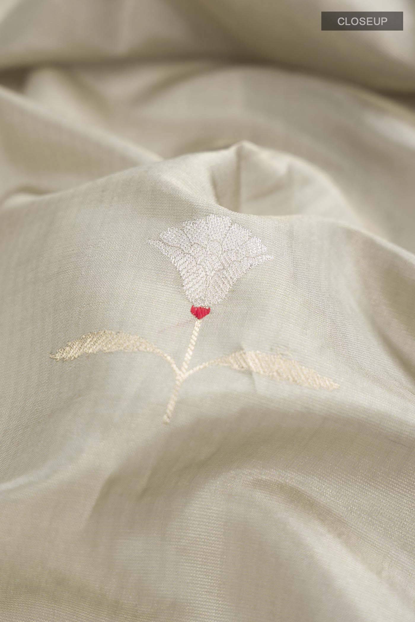 Sage Green Banarasi Katan Silk Saree Buy at ₹16534