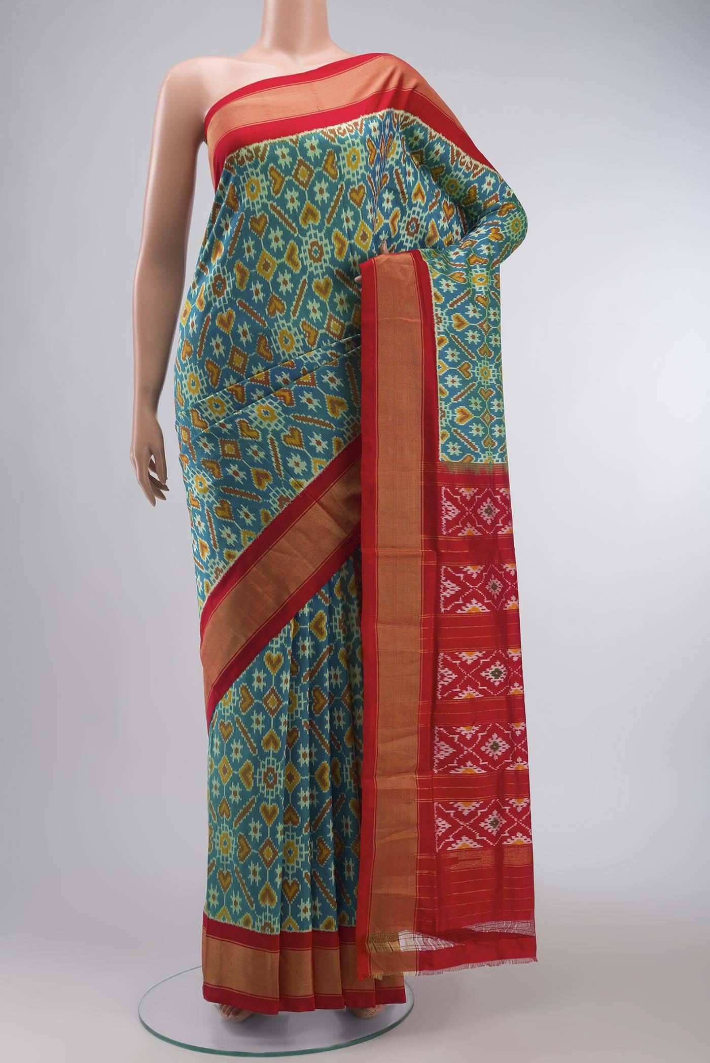 Blue Pochampally Silk Saree Buy at ₹15791