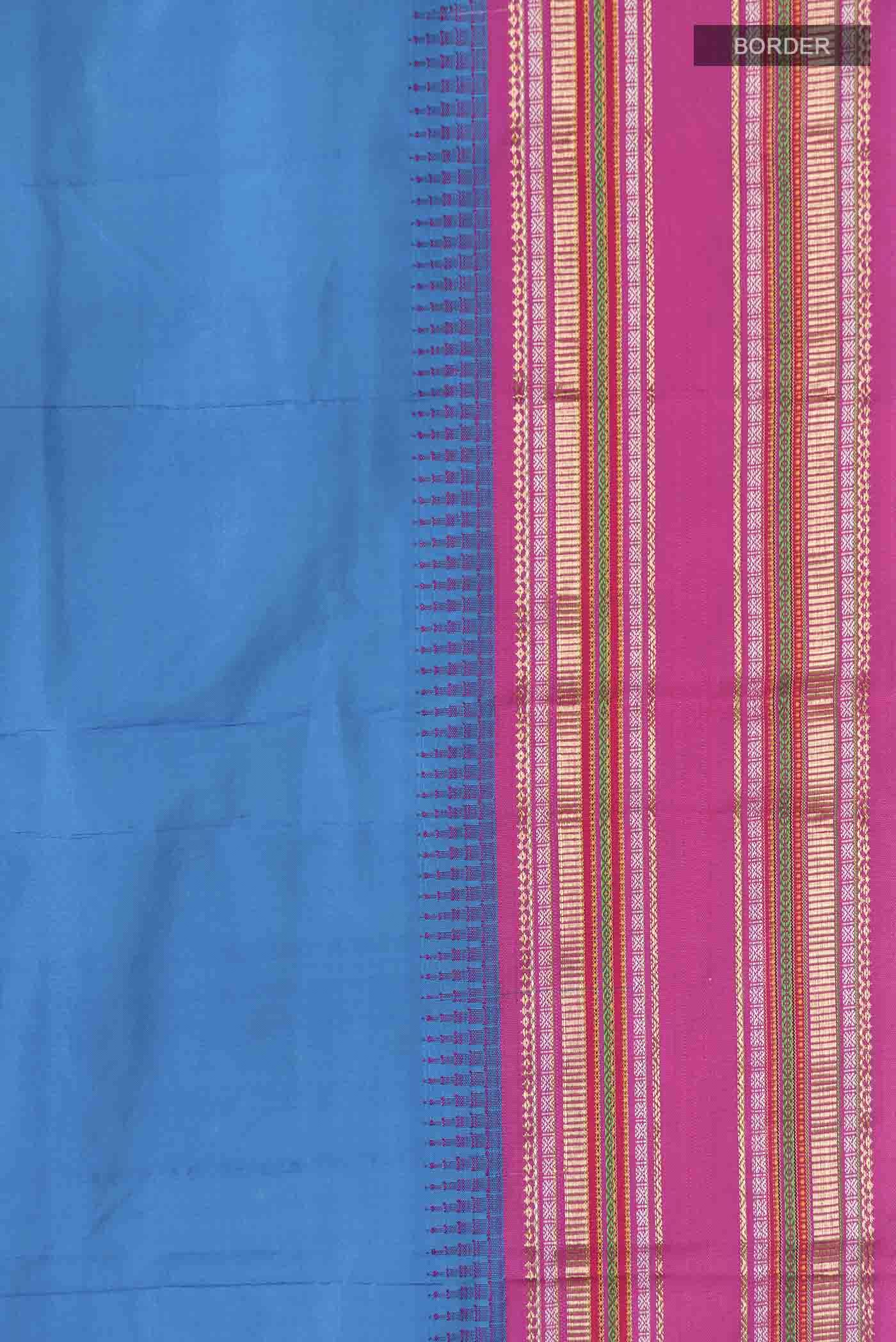 Blue Bangalore Silk Saree Buy at ₹7970