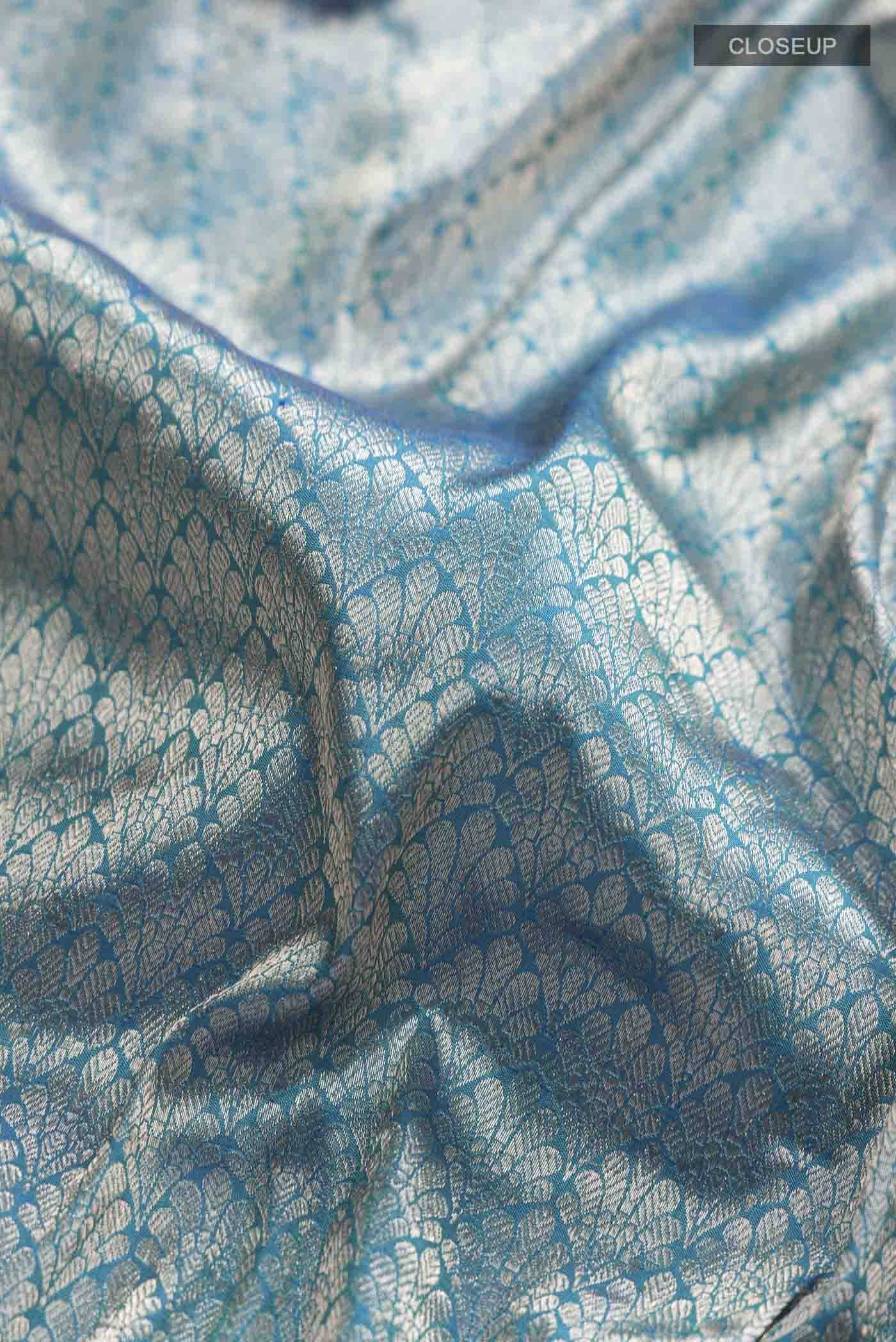 Blue Banarasi Katan Silk Saree Buy at ₹18556