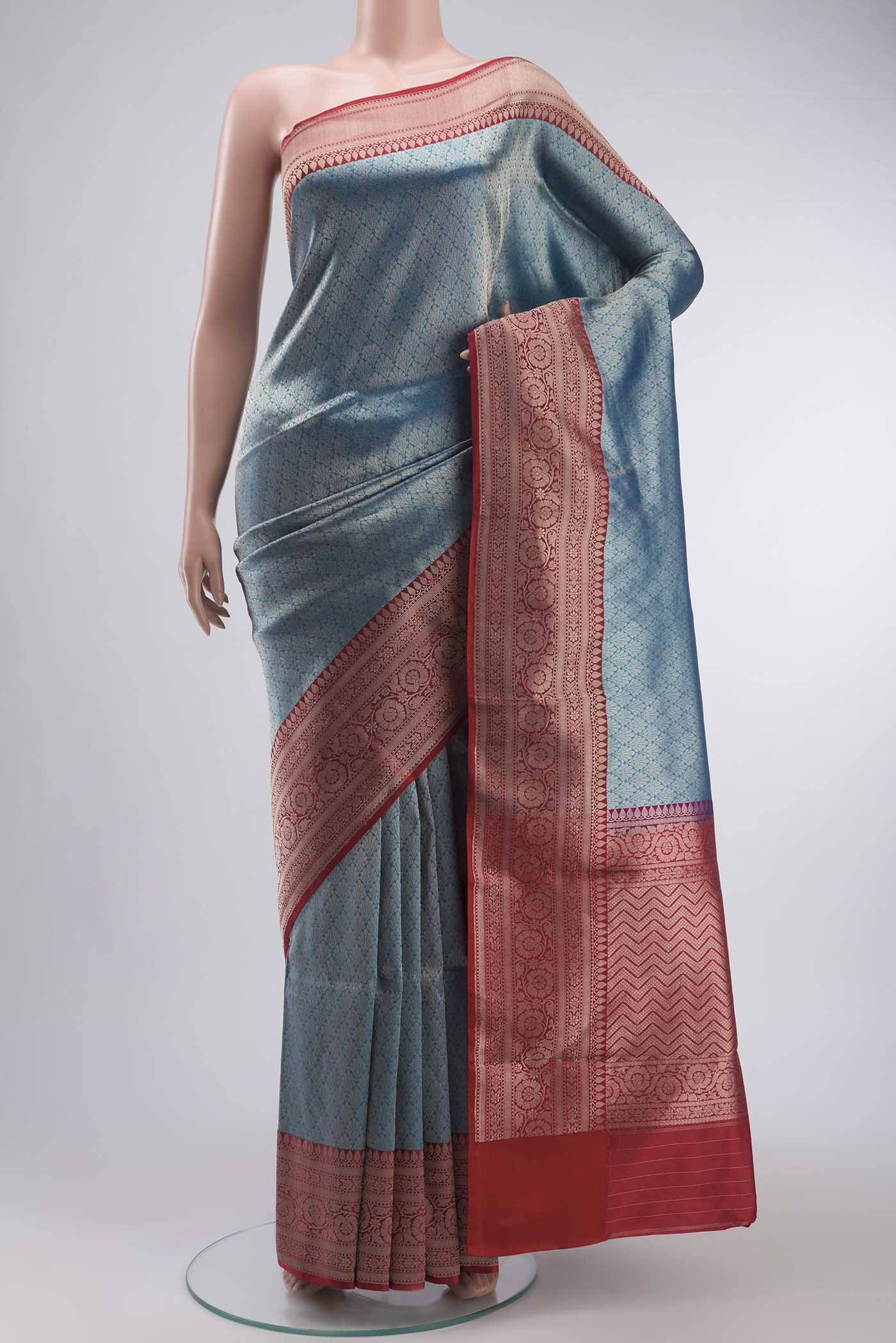 Blue Banarasi Katan Silk Saree Buy at ₹18556