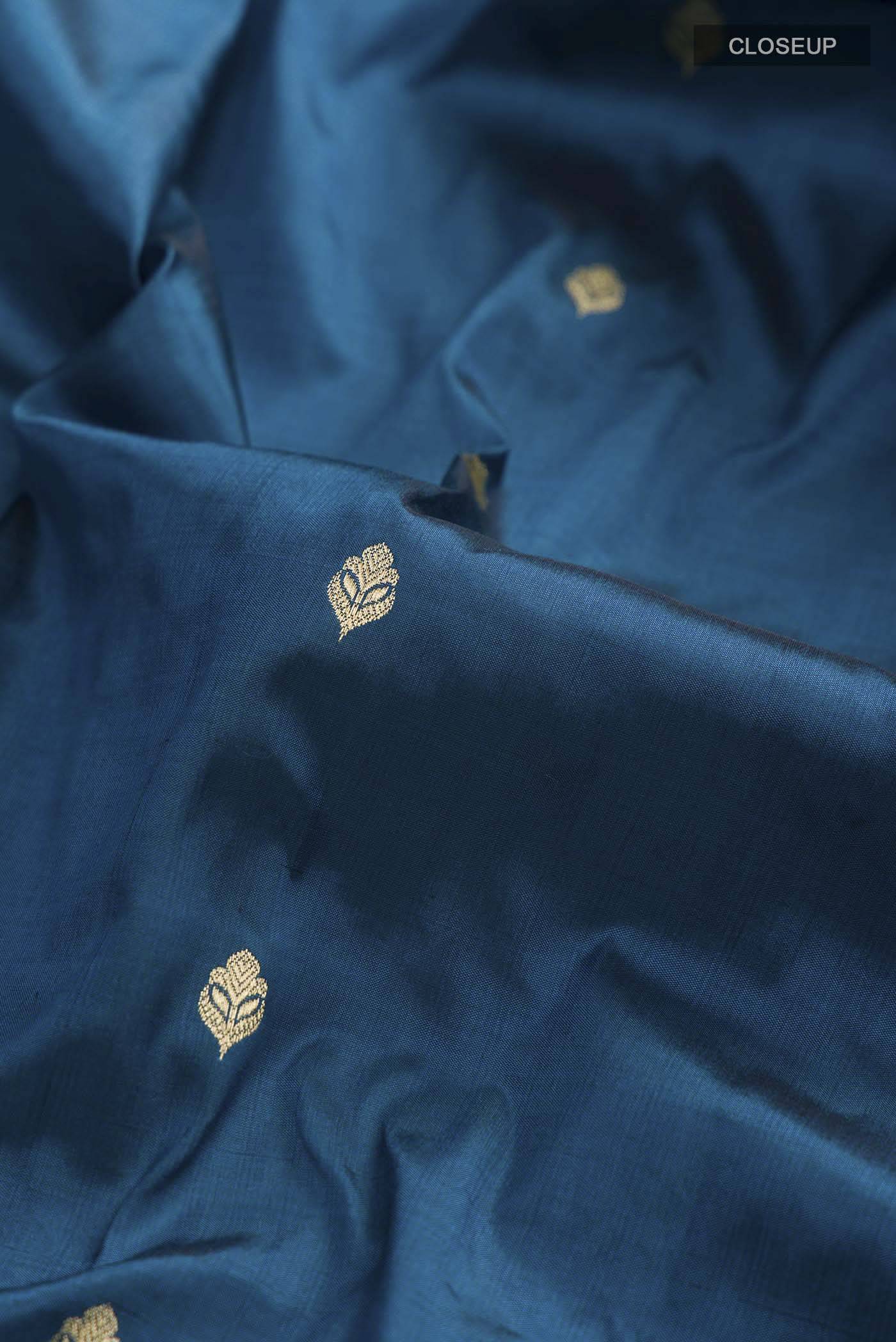 Blue Banarasi Katan Silk Saree Buy at ₹7953