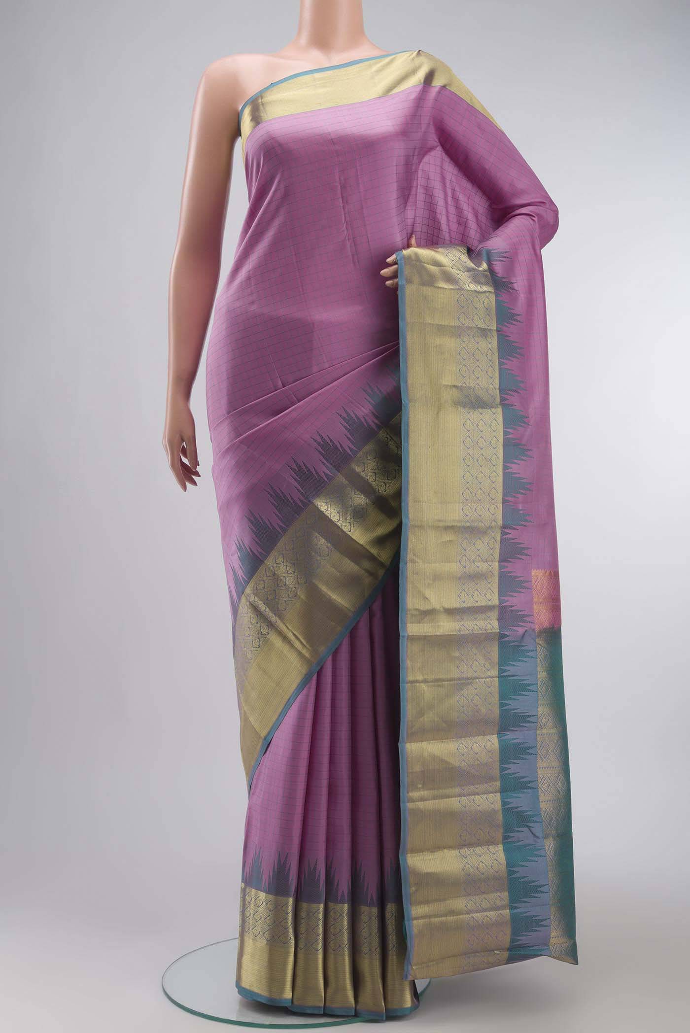 Pink Kanchipuram Silk Saree Buy at ₹12017