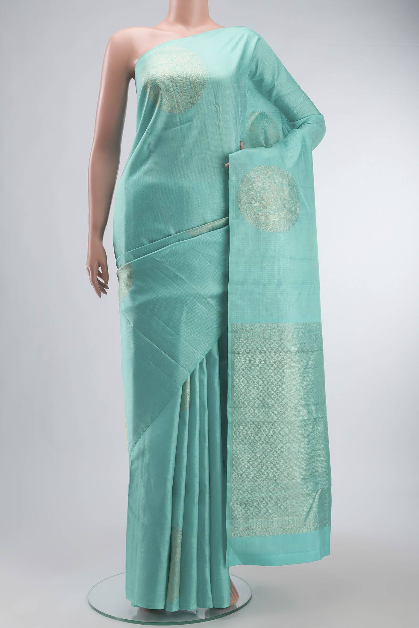 Blue Kanchipuram Silk Saree Buy at ₹21027