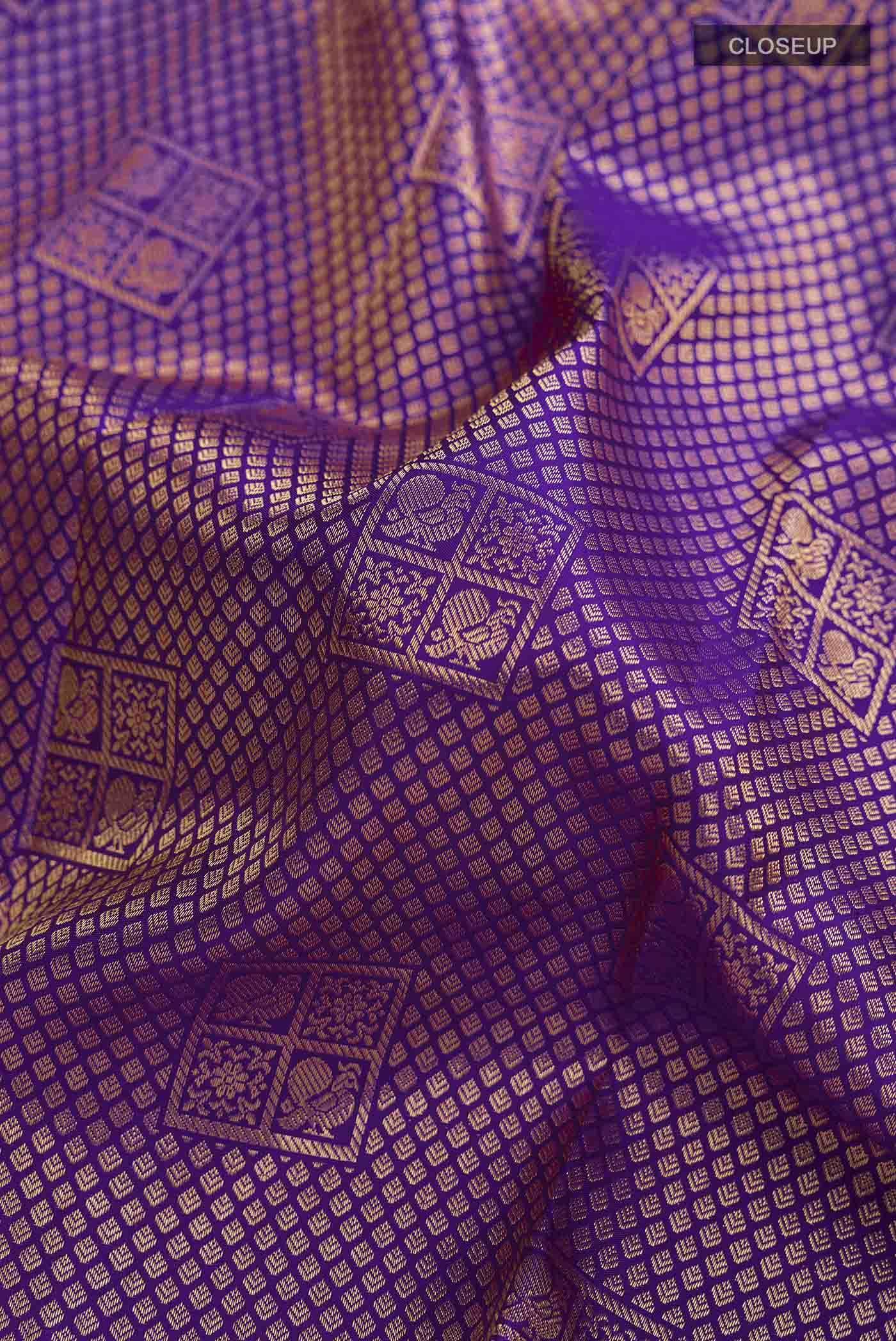 Violet Kanchipuram Silk Saree Buy at ₹18314