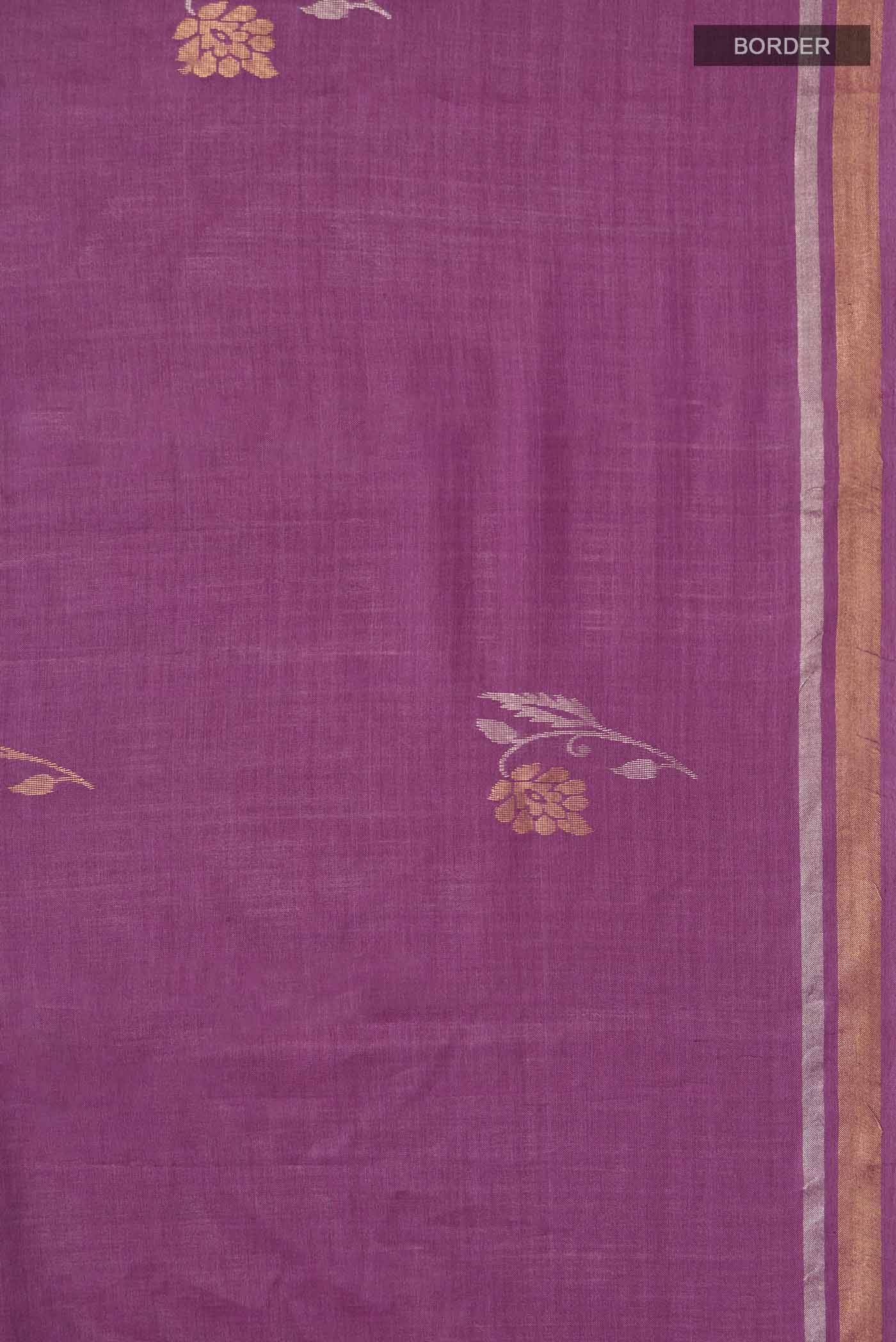 Magenta Bhagalpuri Tussar Silk Saree Buy at ₹11841