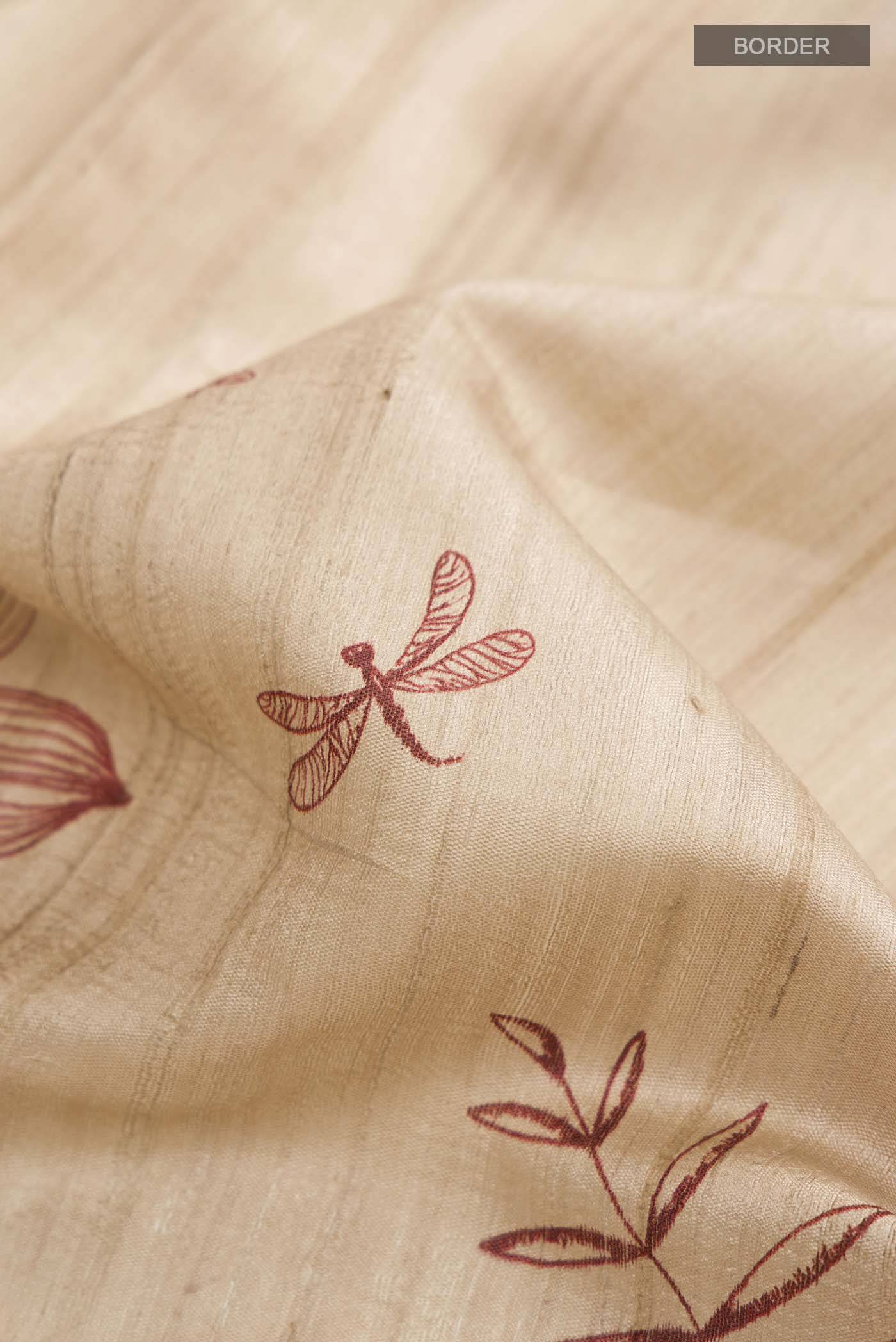 Beige Bhagalpuri Tussar Silk Saree Buy at ₹10428