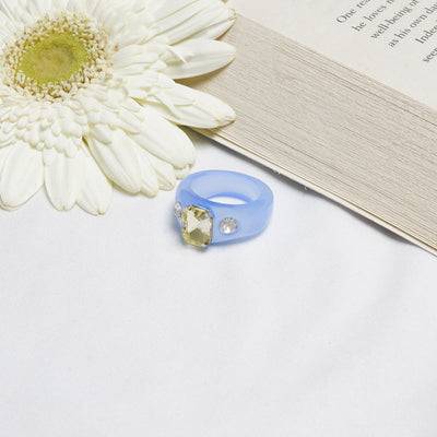 Bewitched Mel Rhinestone Dark Blue Ring