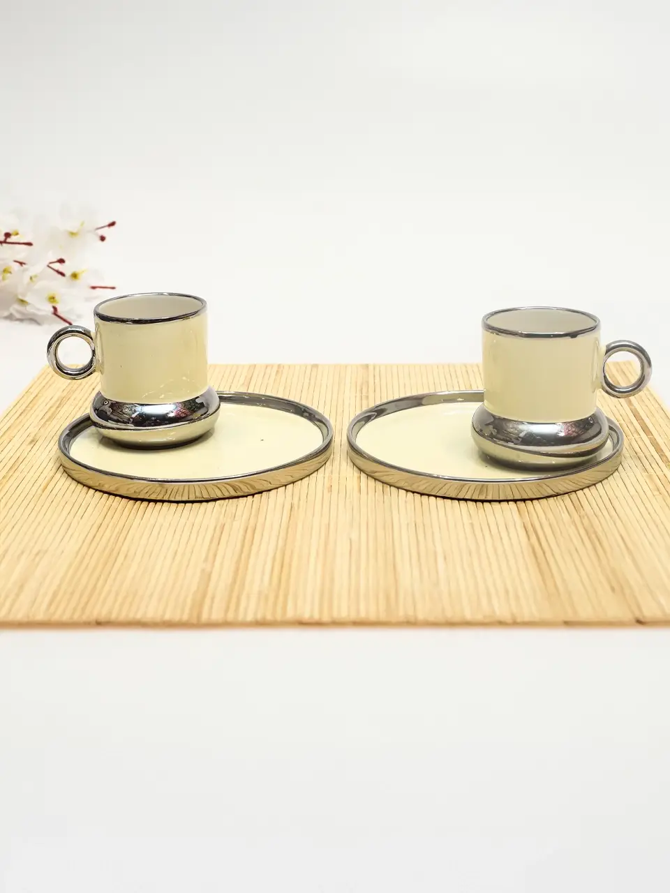 Blluex Silver Luxe Porcelain Mug Set Buy @ ₹1192