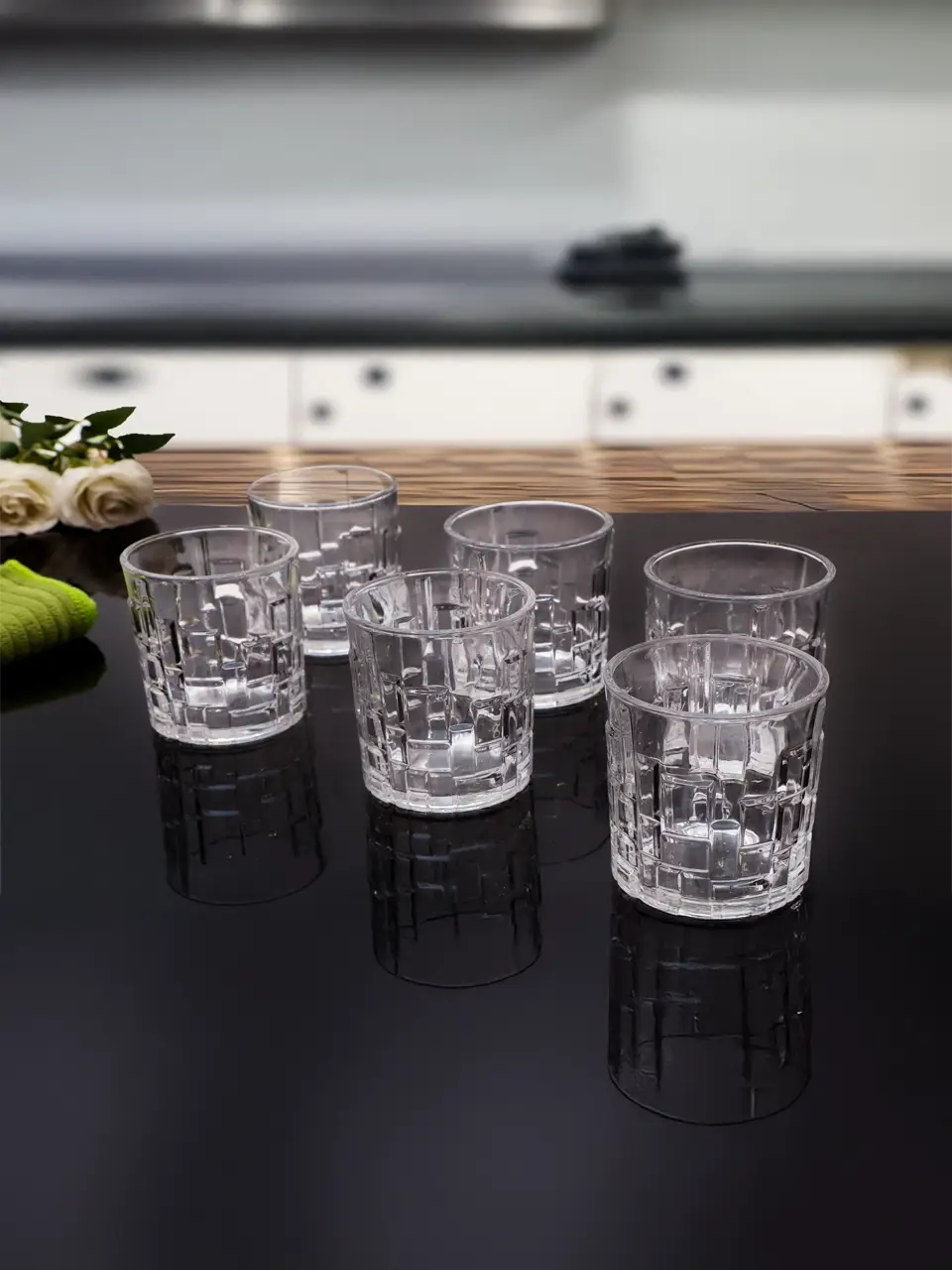 Blluex Modern Block Textured Glass Set Buy @ ₹400