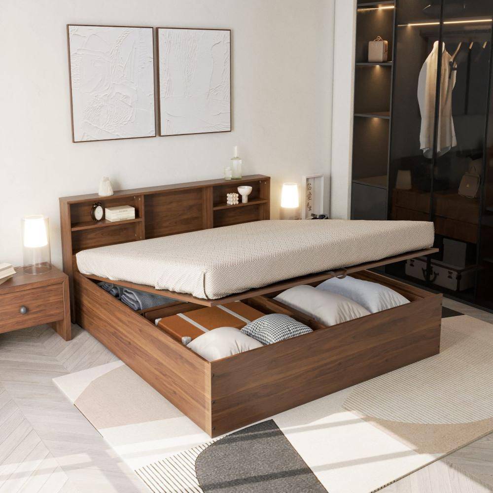 Petra King Engineered Wood Bed With Hydraulic Mechanism (78x72 inch)
