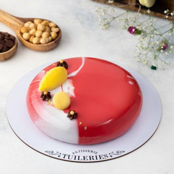 Belgian Chocolate and Hazelnut Cake (RED Glaze) (1000-1100 grams)