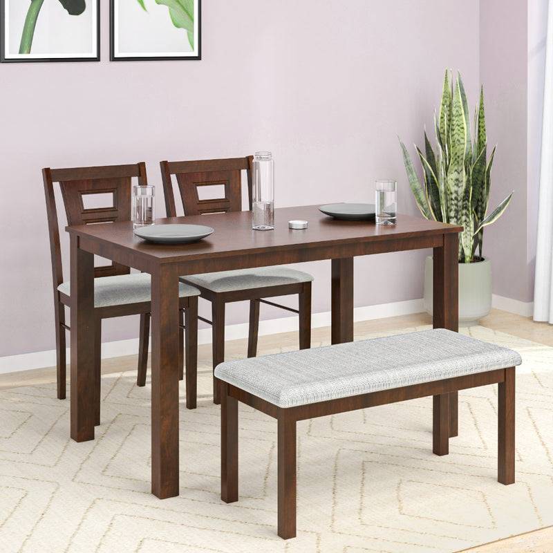 Bella 4 Seater Dining Set with Bench (Antique Cherry)