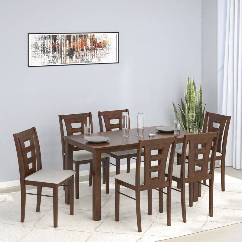 Bella 6 Seater Dining Set (Antique Cherry)