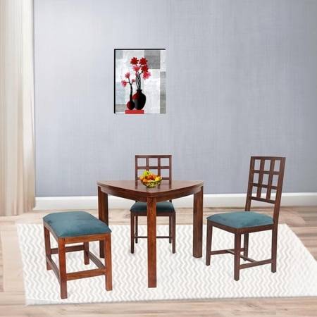 pebbles solid wood  4 seater Dining table in  Provincial Teak