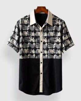 Black Elephant Designer Men’s Half Sleeves Printed Shirt Exclusive