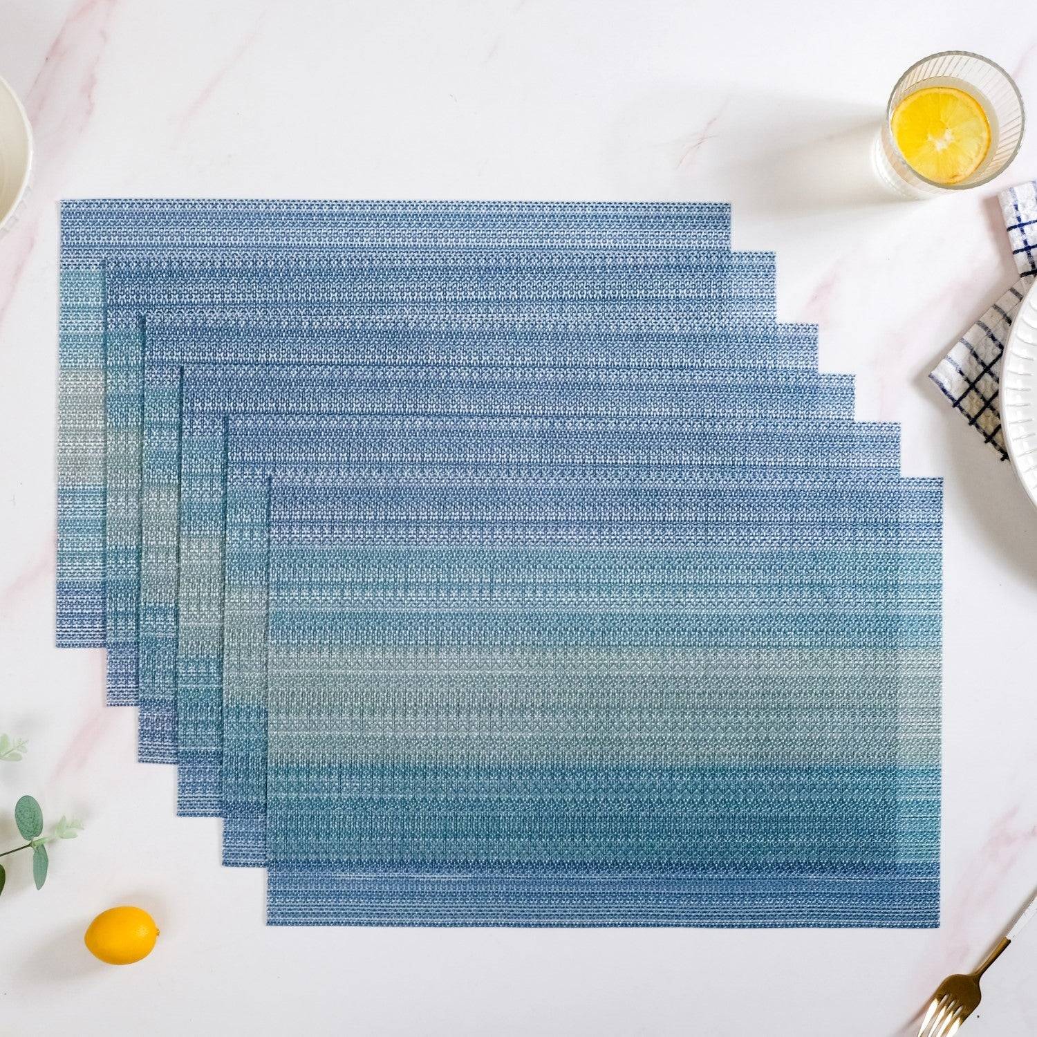 Blue Hues Dining Table Mat Set Of 6