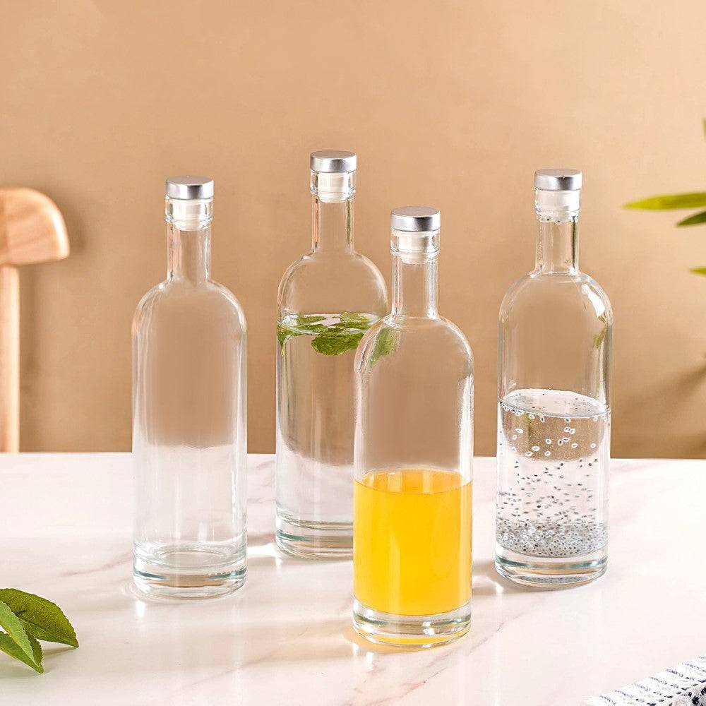 Set Of 4 Glass Water Bottle With Stopper 500ml buy only at ₹995