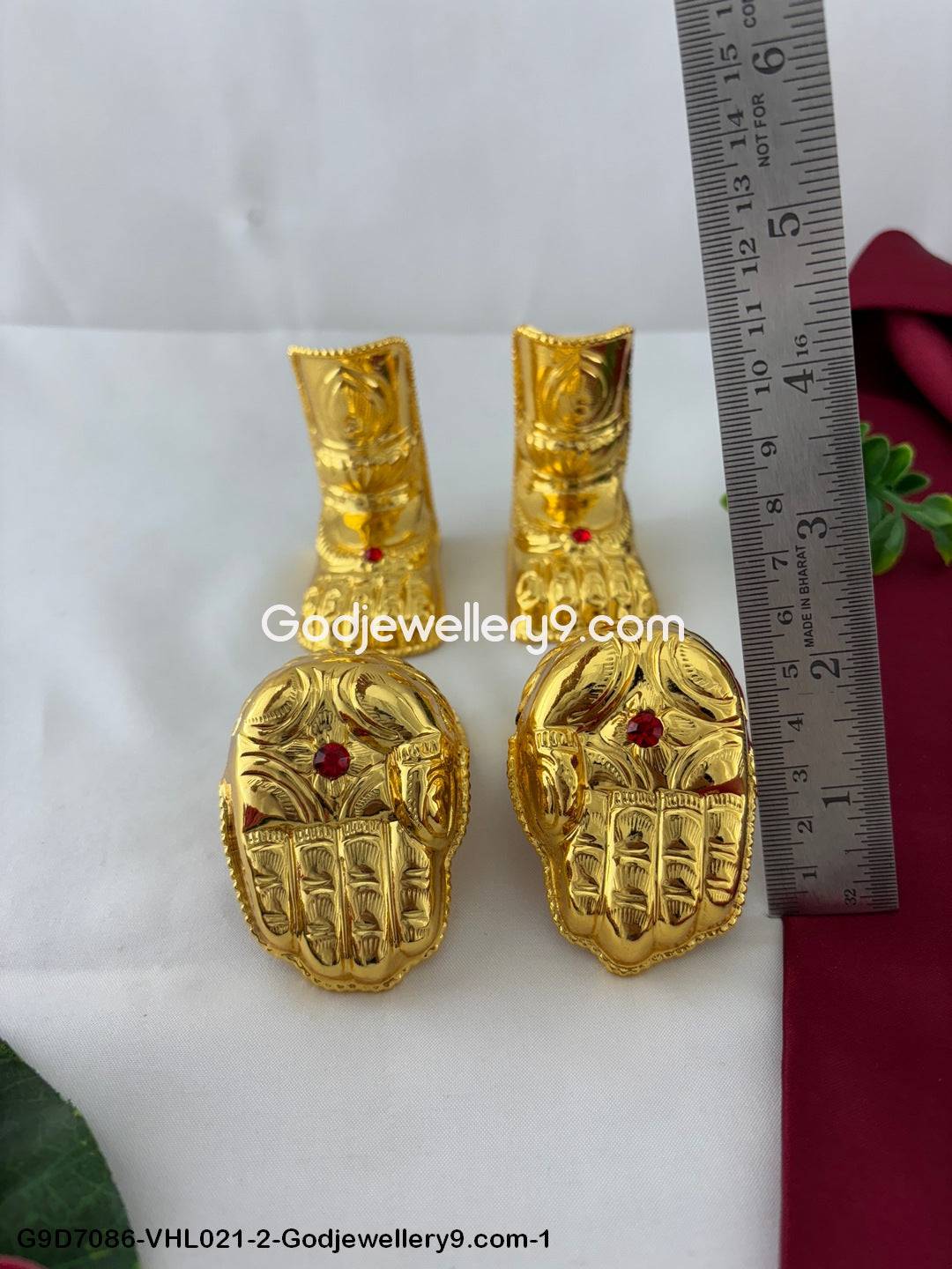 Buy Deity Varalakshmi Gold Plated Hands and Legs Hastam Padam for Pooja