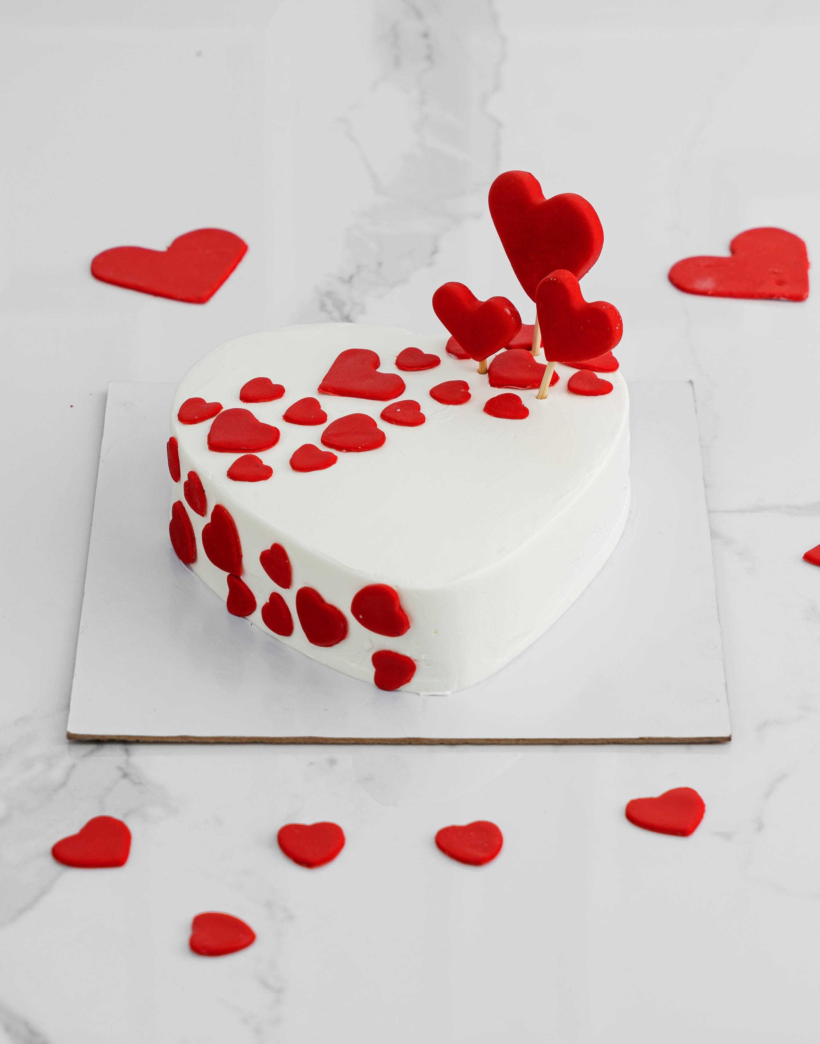 Heart on Heart Cake for Girlfriend