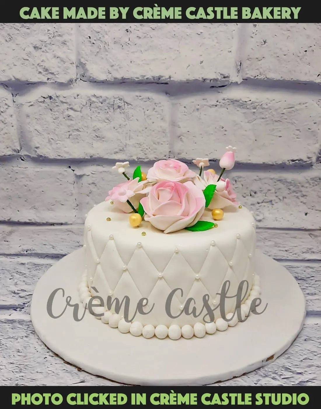 White Floral Cake